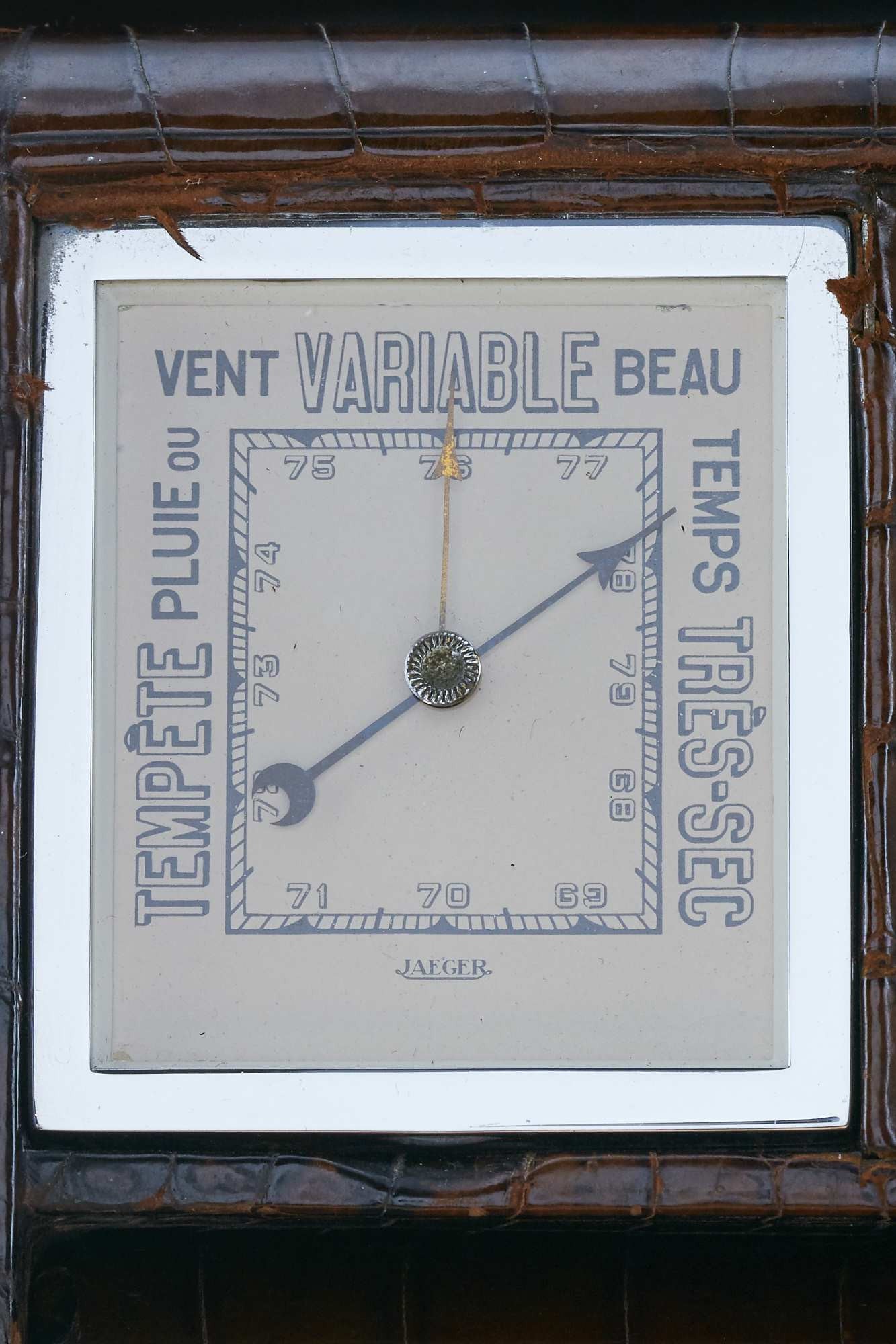 Jaeger Travel Alarm Clock Weather Station signed by Hermès