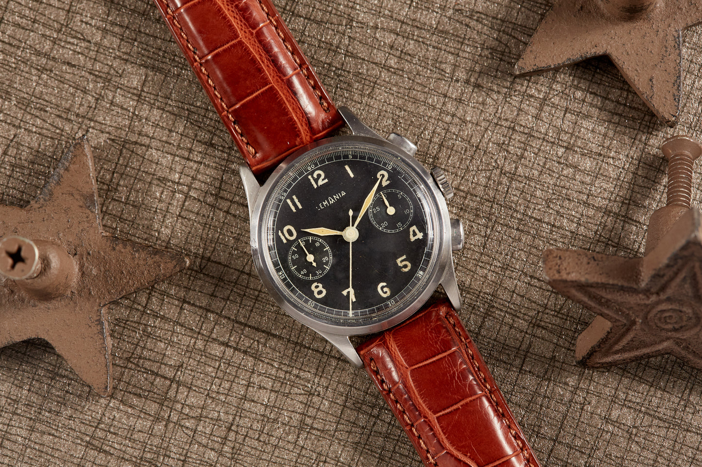 Lemania Two Register Chronograph