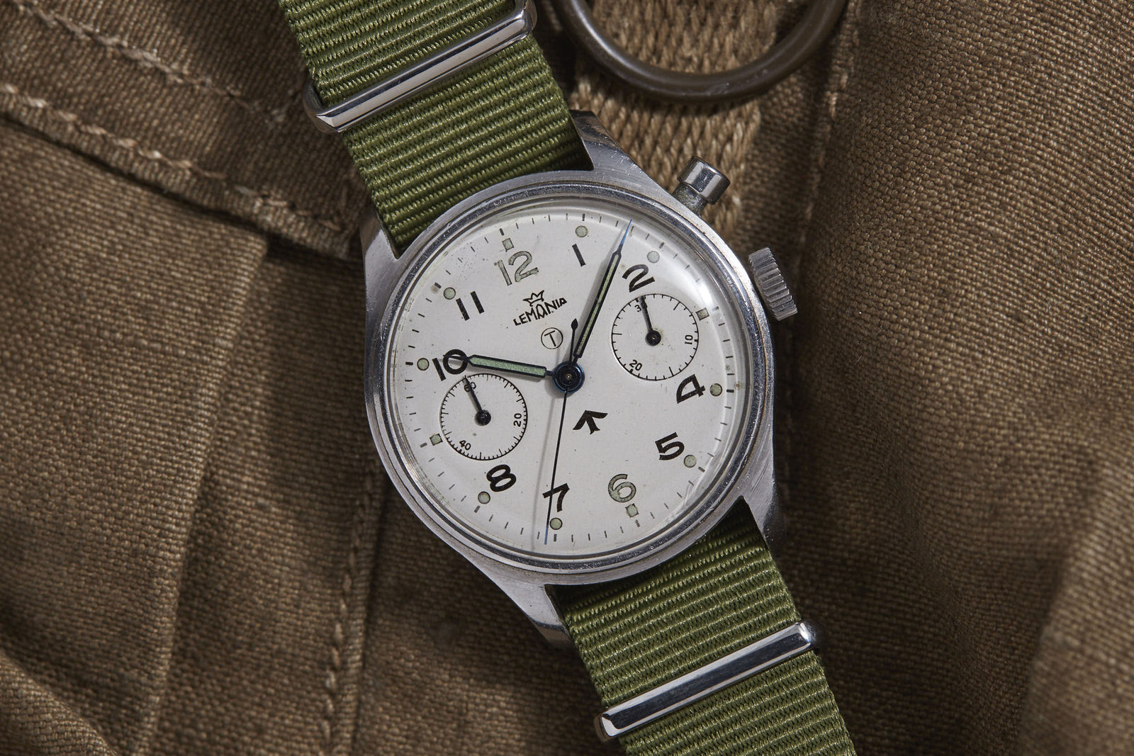 Lemania Royal Navy Monopusher Chronograph