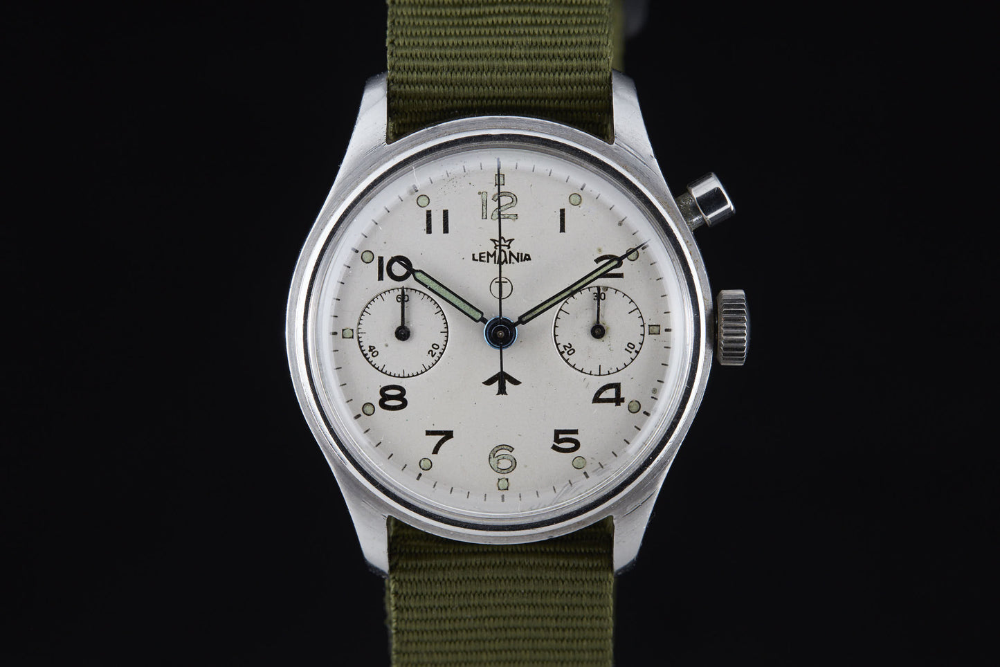 Lemania Royal Navy Monopusher Chronograph