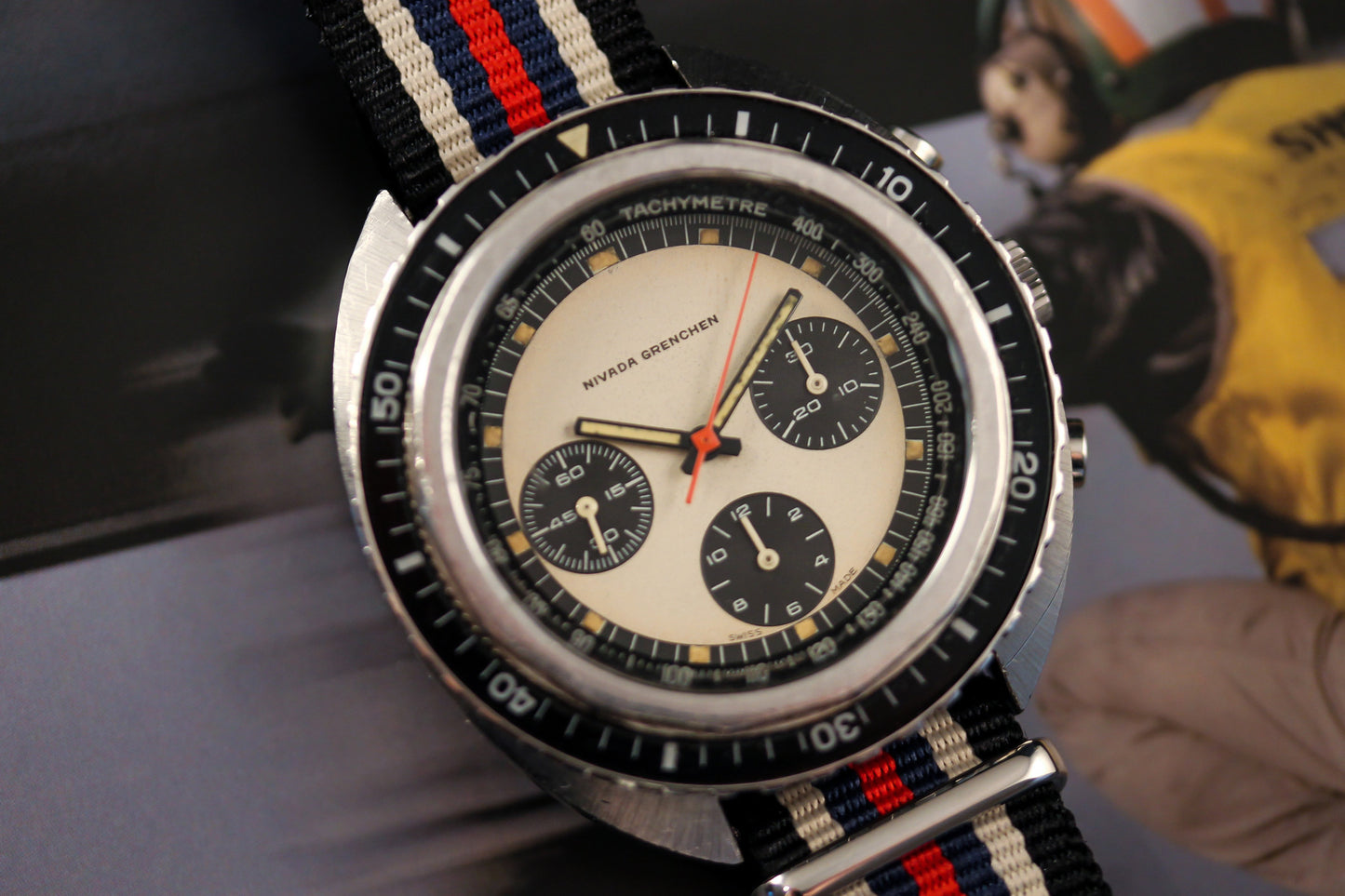 Nivada Grenchen Chronograph - Panda Dial