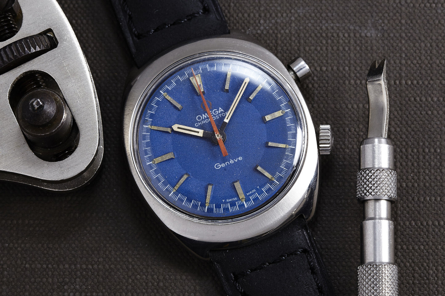 Omega Chronostop Blue Dial