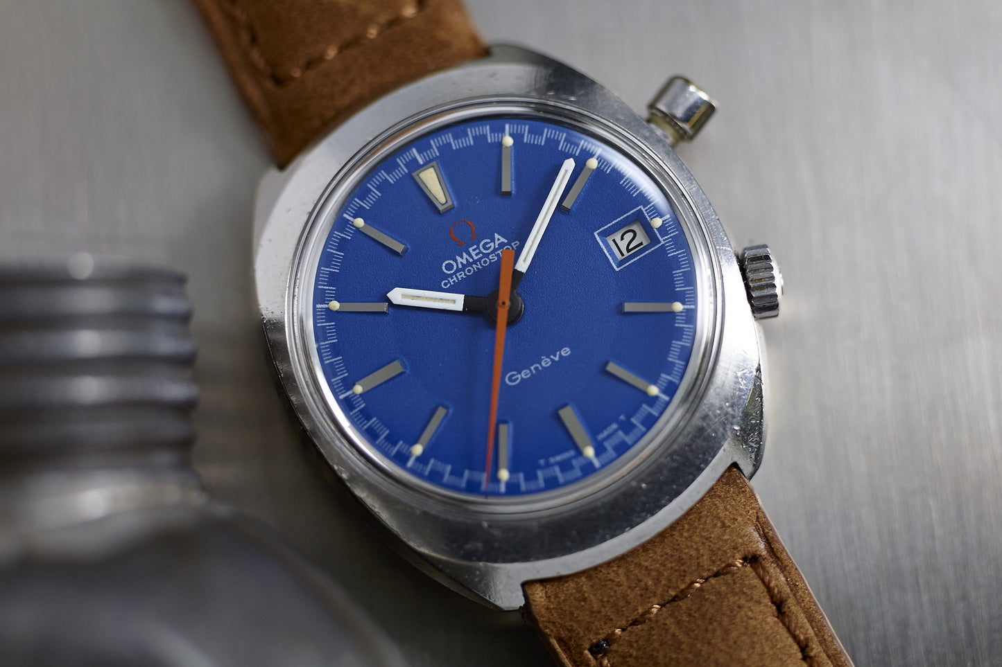 Omega Chronostop Blue Dial - Gear Patrol Exclusive