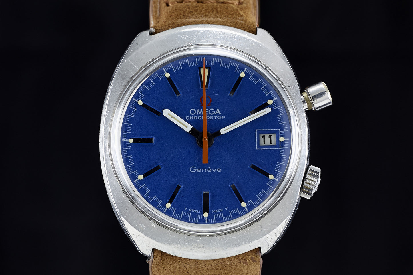 Omega Chronostop Blue Dial - Gear Patrol Exclusive