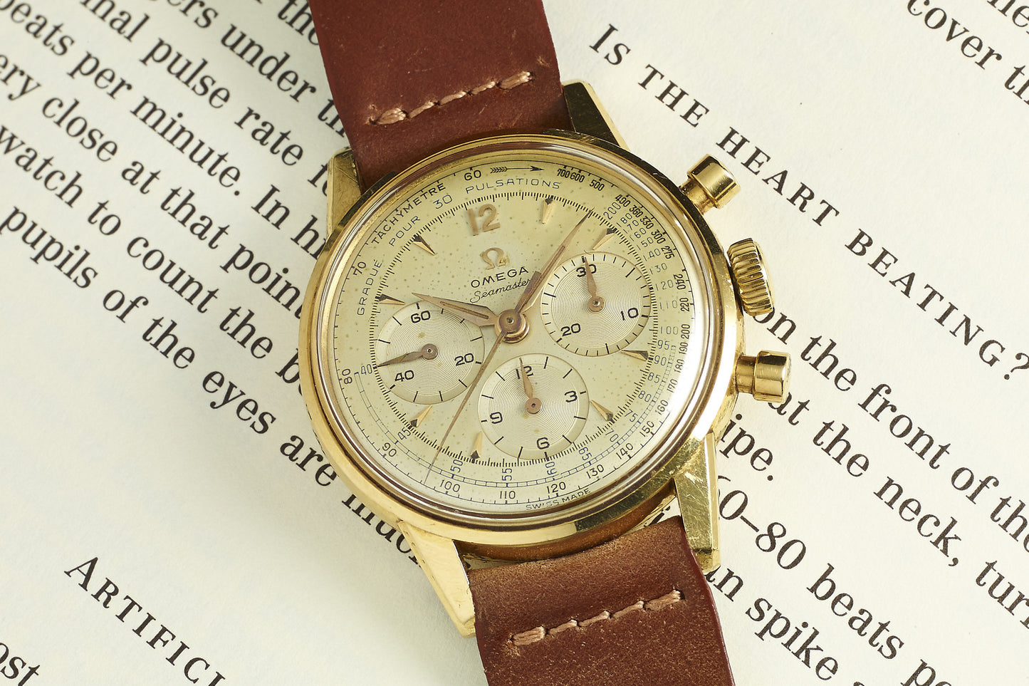 Omega Seamaster Chronograph Calibre .321 Solid Gold Pulsations Dial