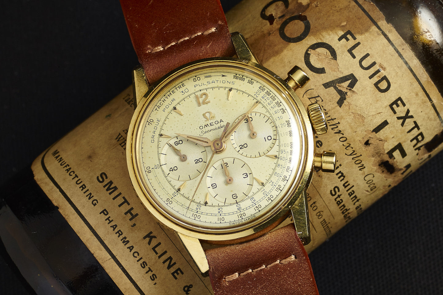 Omega Seamaster Chronograph Calibre .321 Solid Gold Pulsations Dial