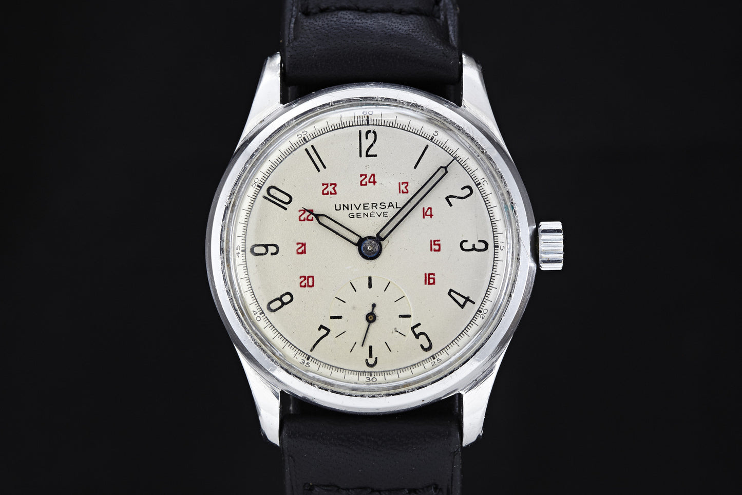 Universal Geneve Manual Wind Sub Seconds Arabic Dial