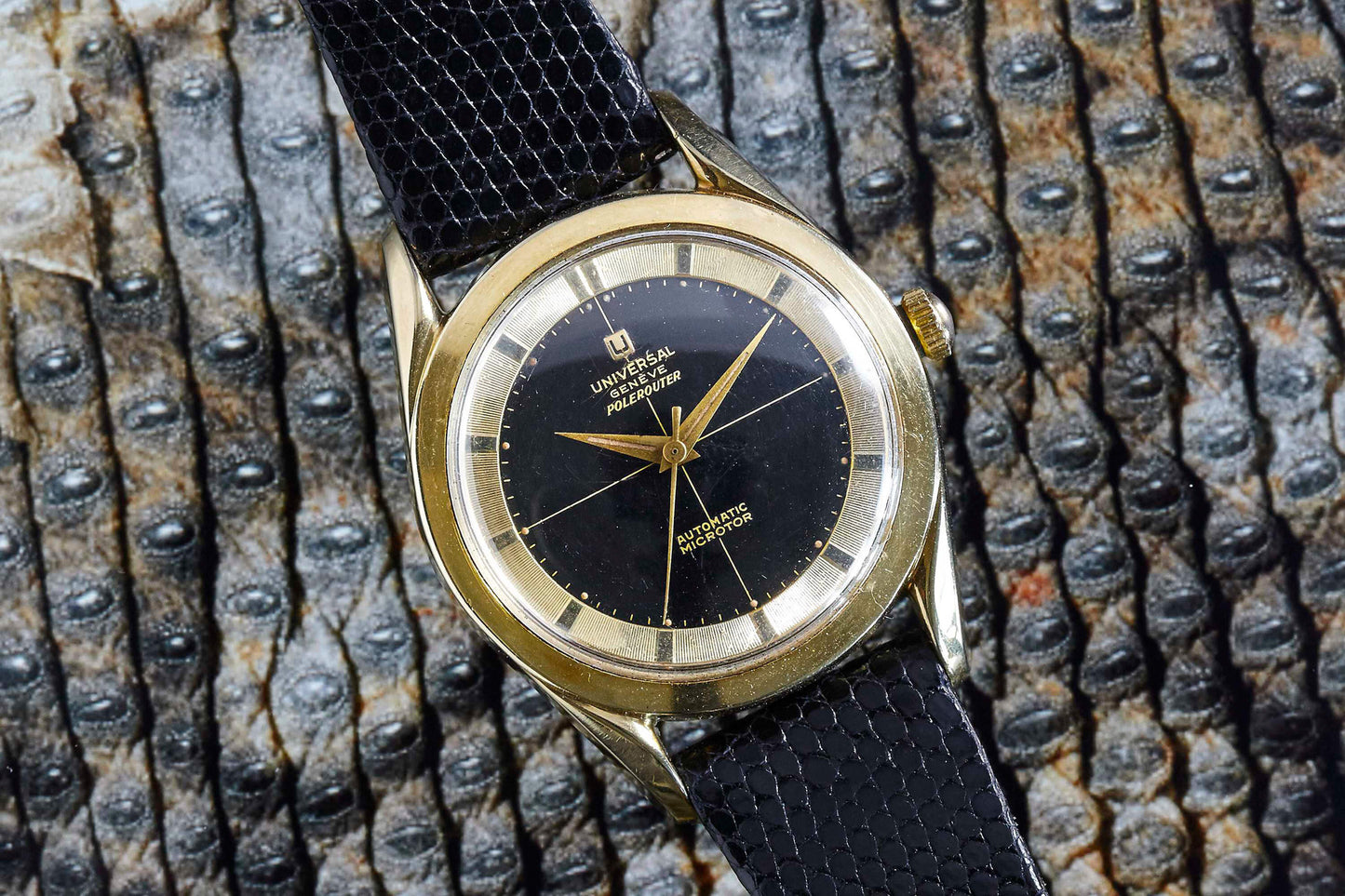 Universal Genève Polerouter Gold Plate