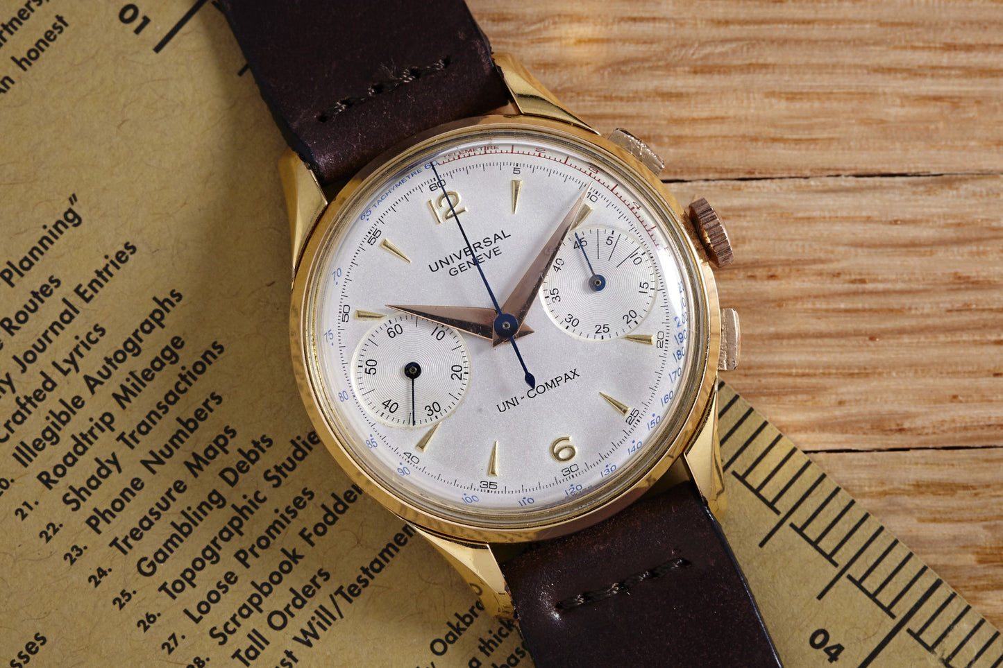 Universal Genève Uni-Compax Gold Plated