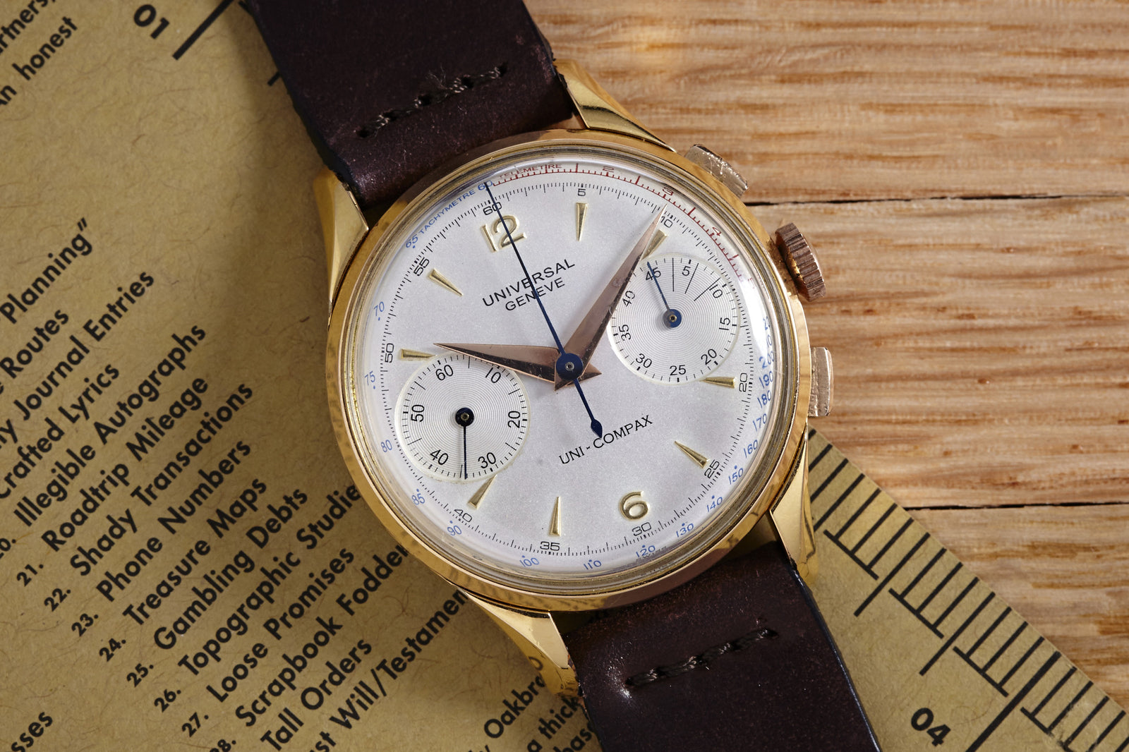 Universal Genève Uni-Compax Gold Plated