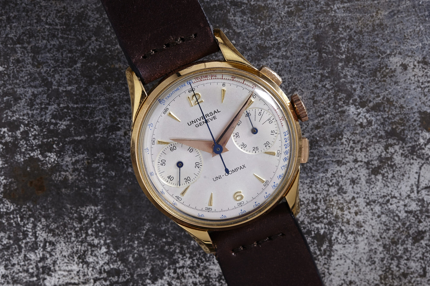 Universal Genève Uni-Compax Gold Plated