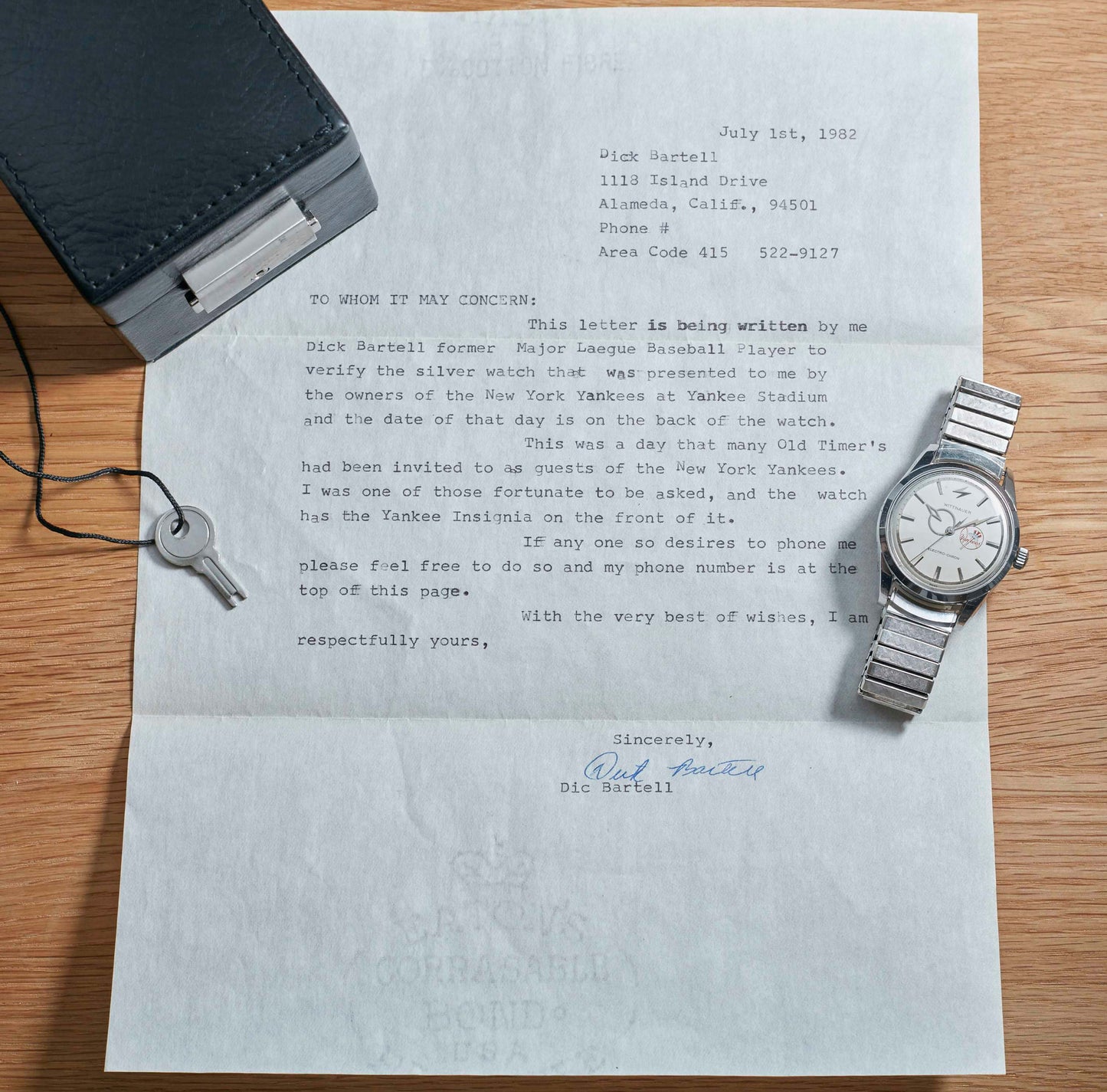 Wittnauer Electro-Chron Presented For Charity Auction