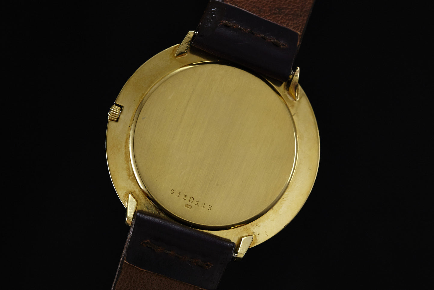 Zenith Gold Ultra Thin Dress Watch Fancy Bezel