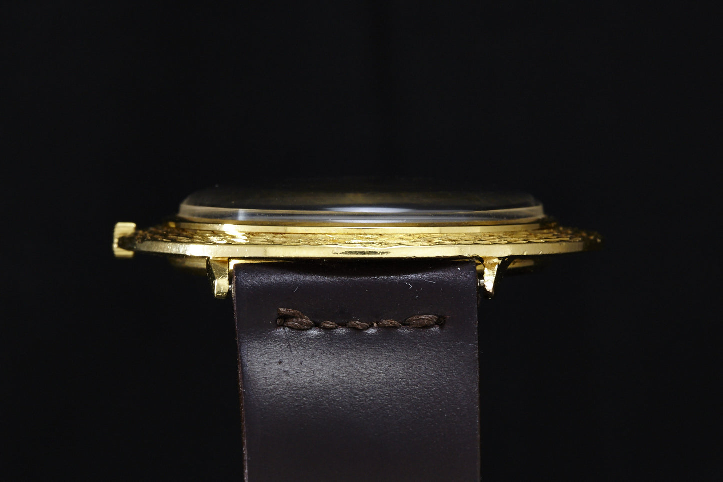 Zenith Gold Ultra Thin Dress Watch Fancy Bezel