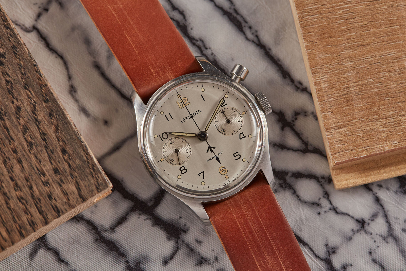 Lemania Monopusher Chronograph Royal Navy