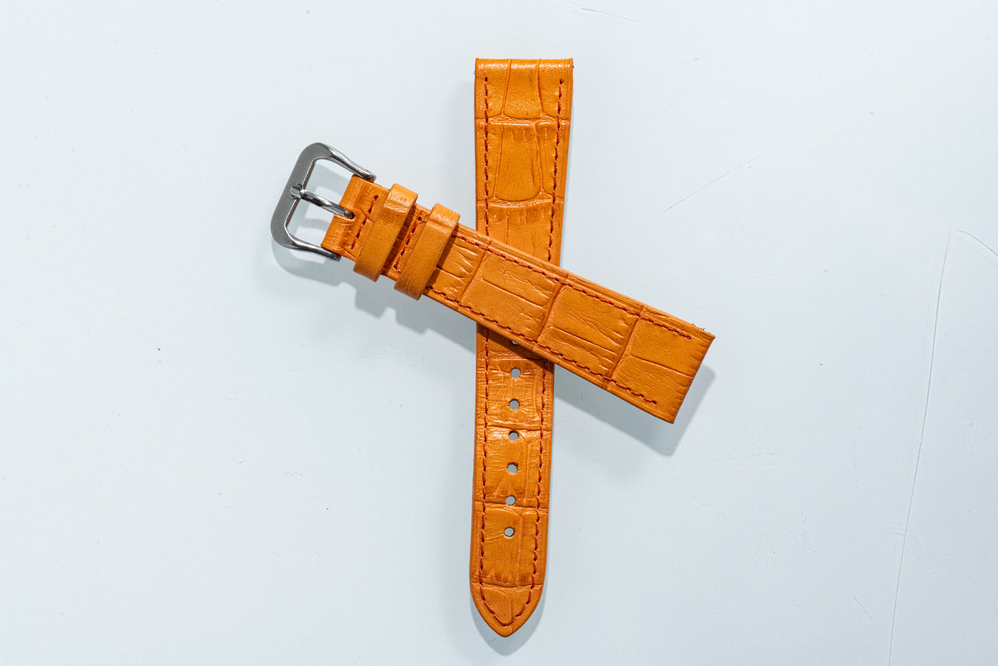 Orange Fizz Alligator-Pattern Strap
