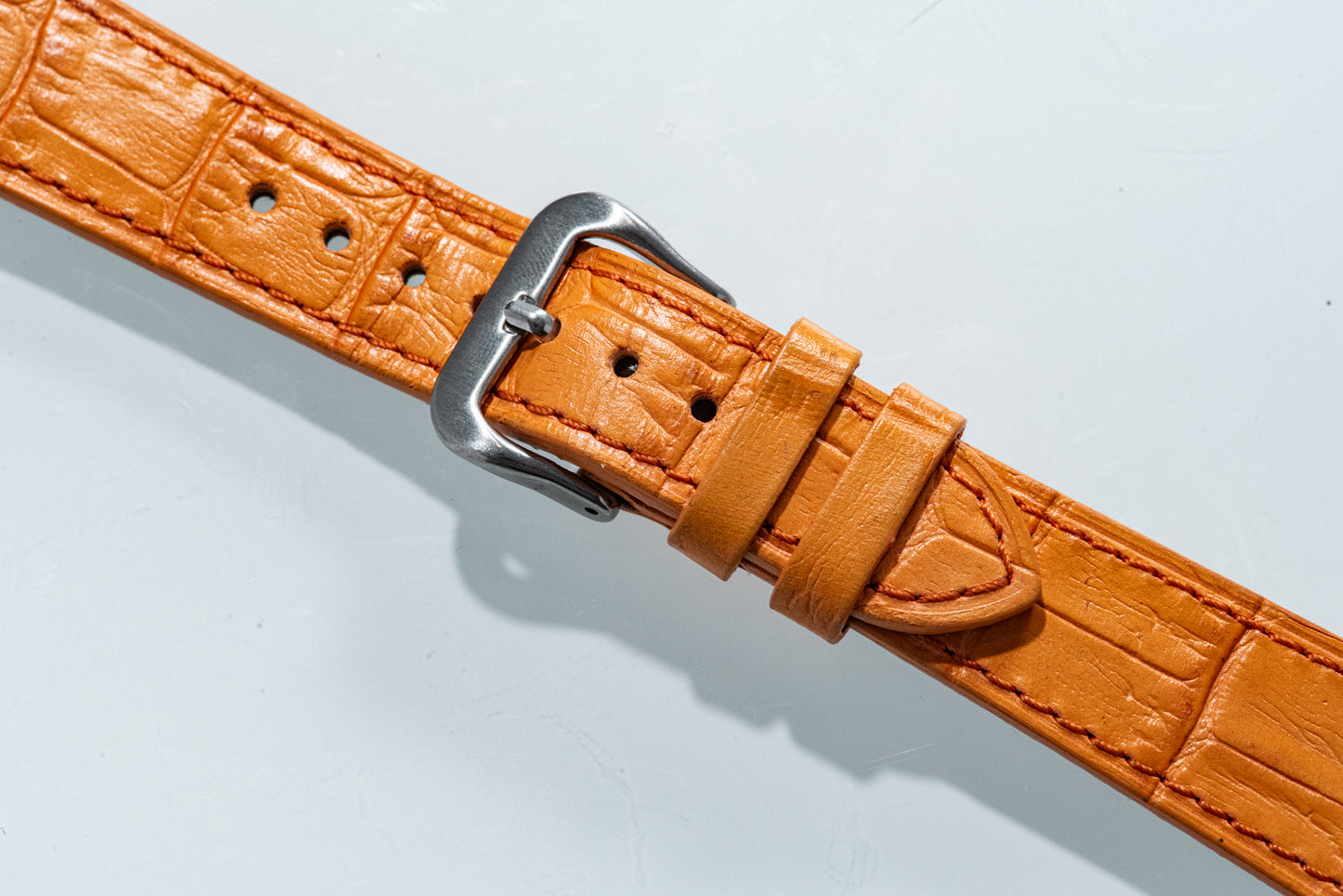 Orange Fizz Alligator-Pattern Strap