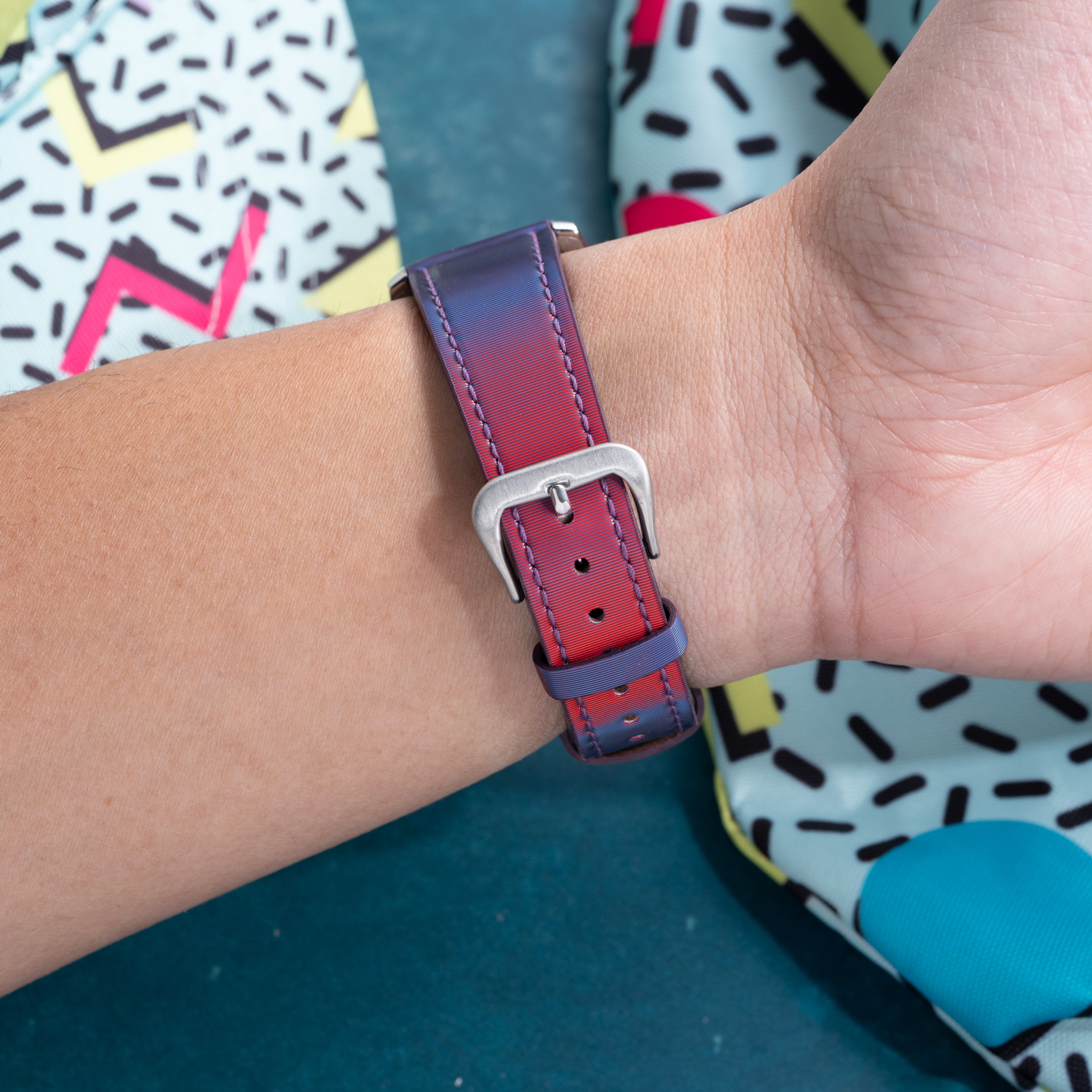 Rubystone Red Matrix Strap – Analog:Shift
