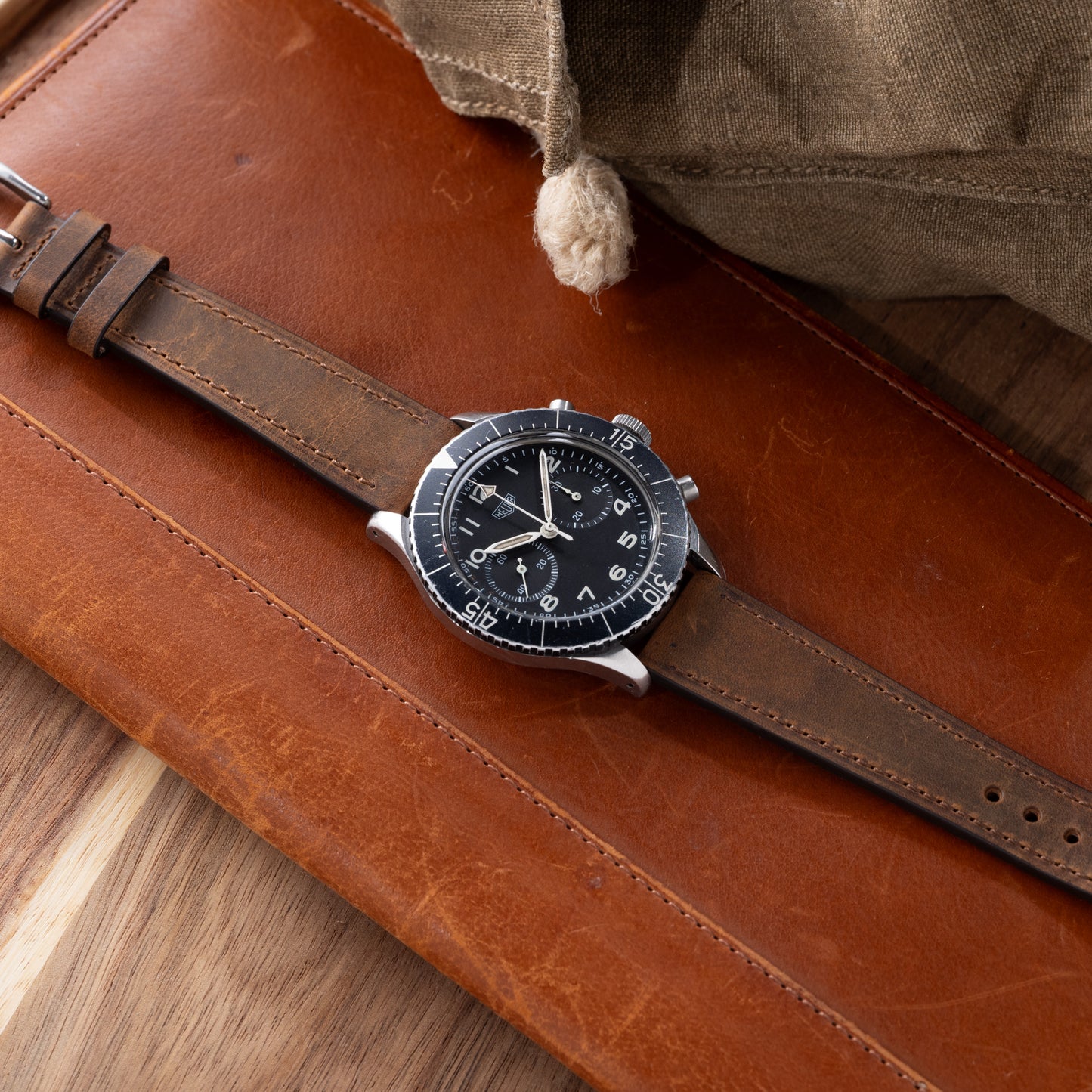 Fangio Brown Distressed Leather Strap