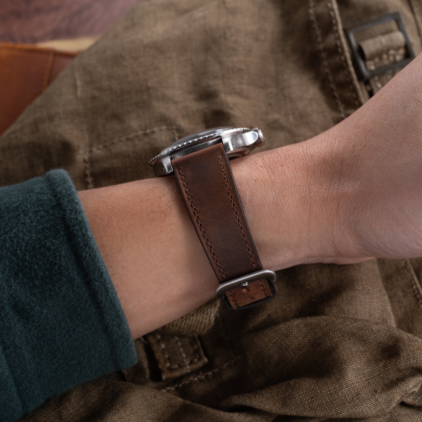 Petty Brown Distressed Strap