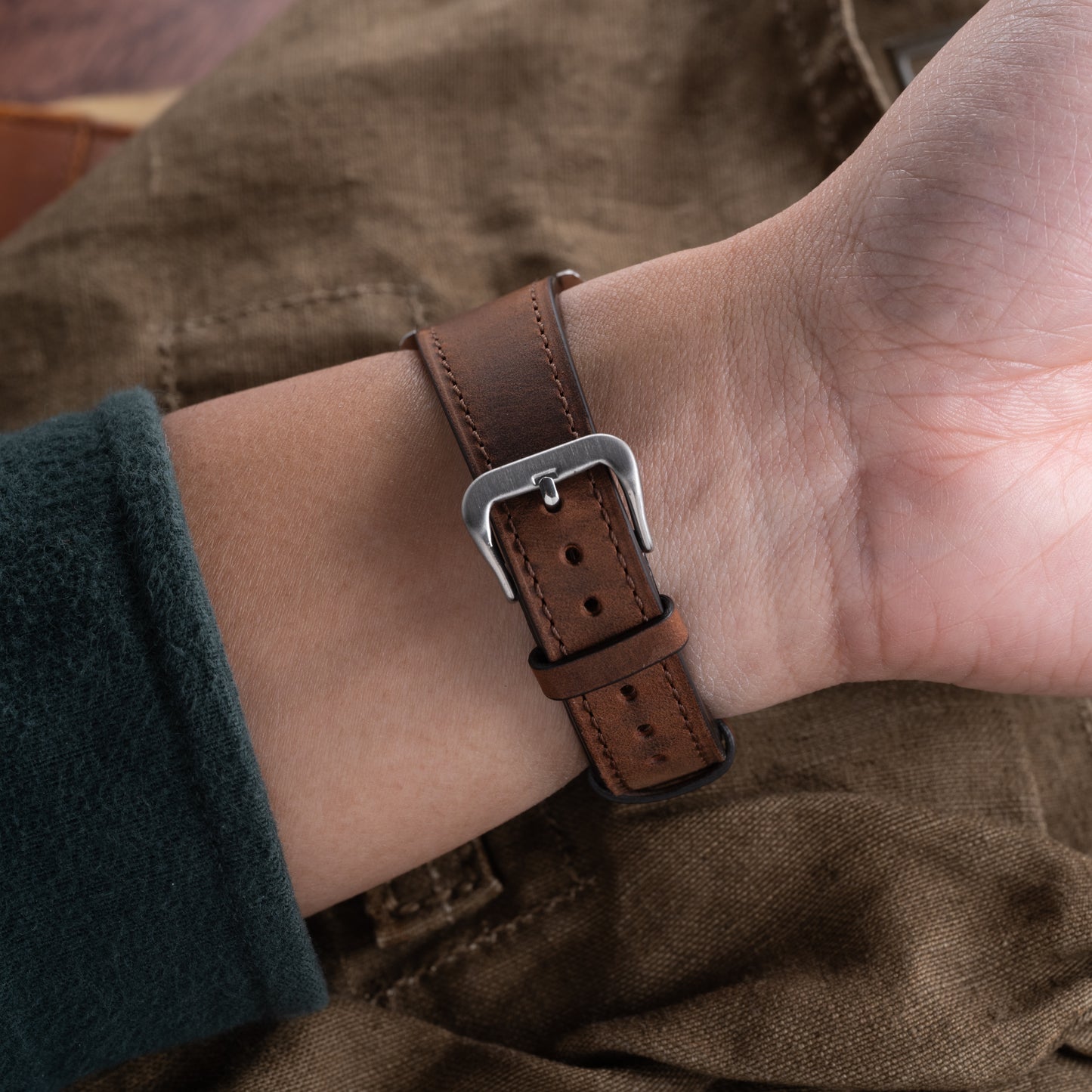 Petty Brown Distressed Strap