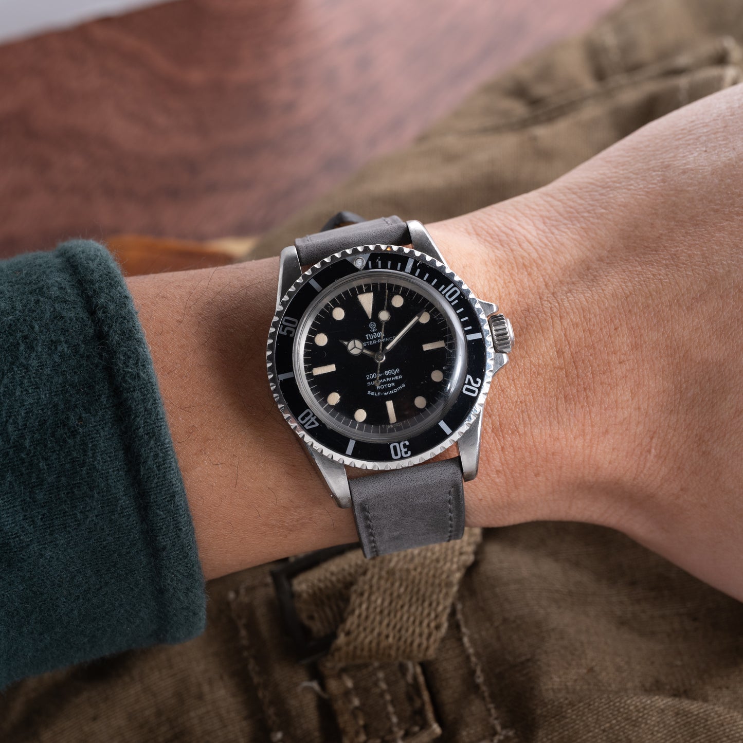 Clark Grey Distressed Strap