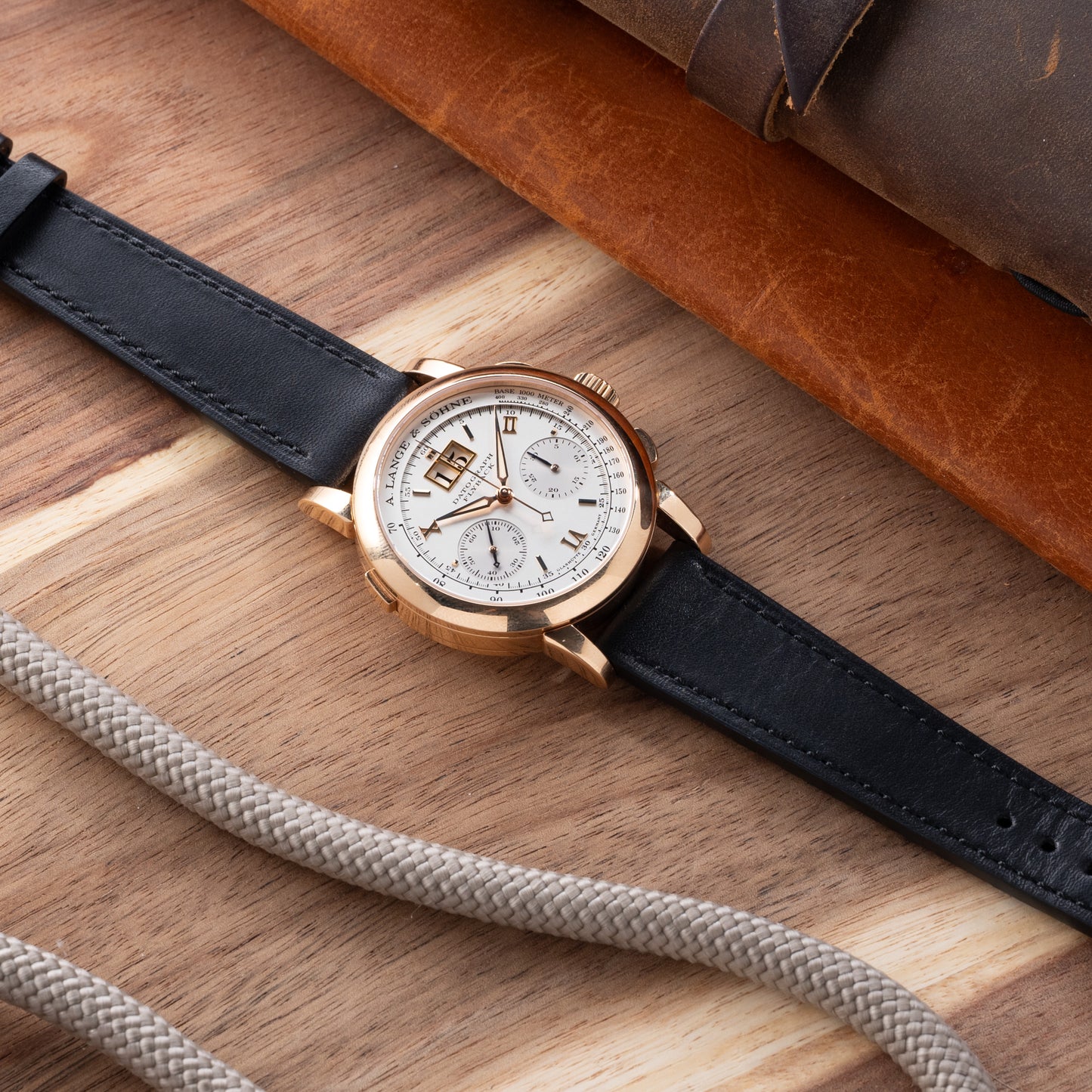 Stuttgart Black Gloss Calf Leather Strap