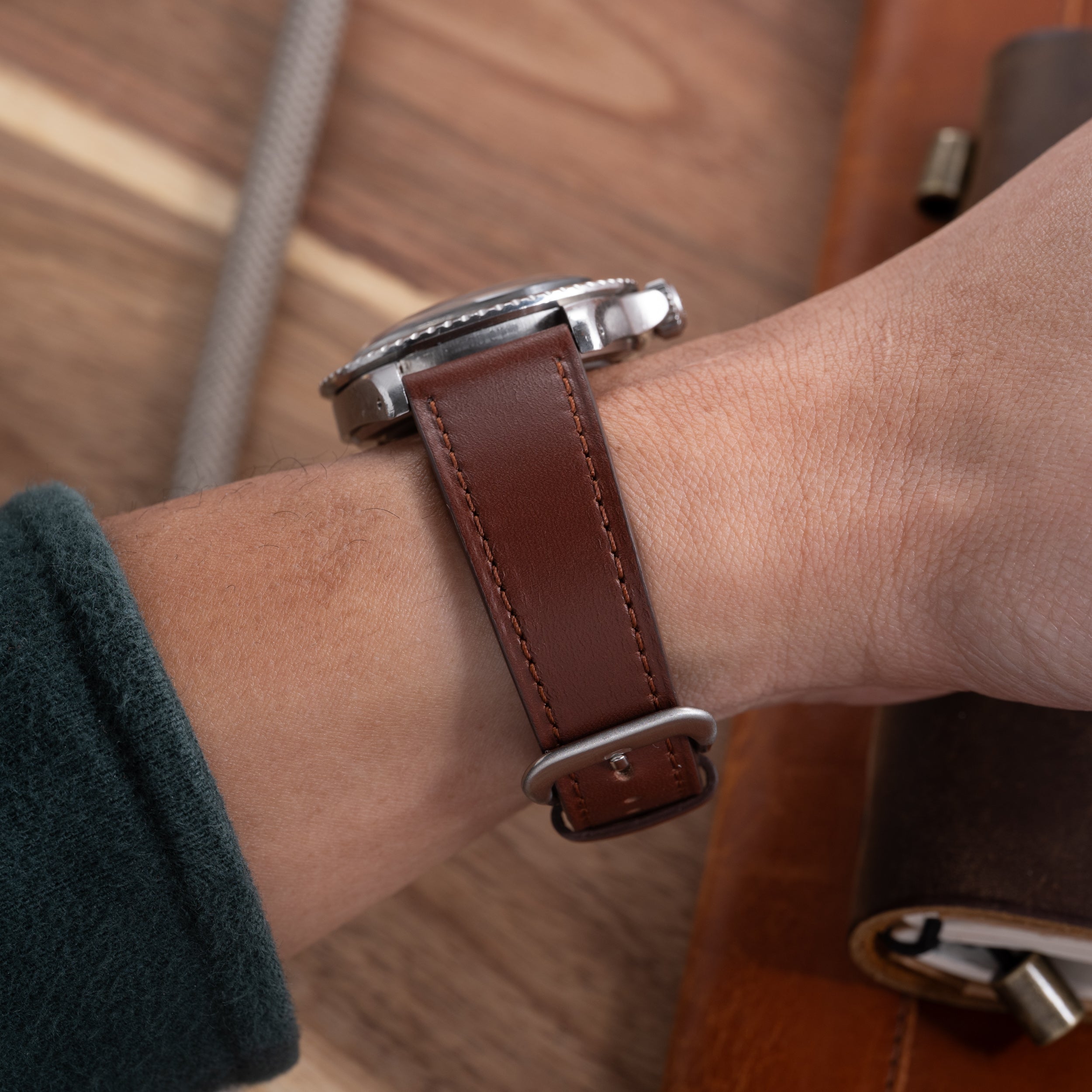 Maranello Brown Gloss Calf Strap