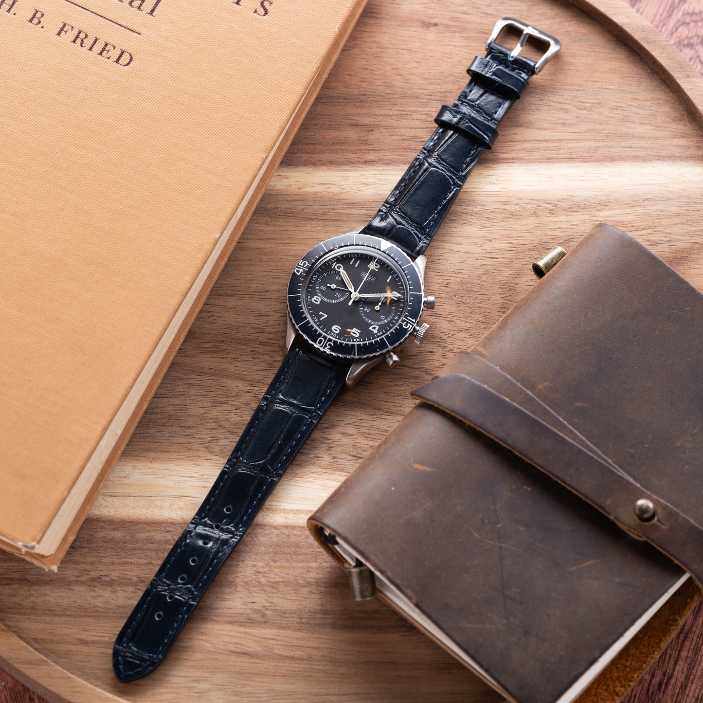 Dawn Blue Executive Leather Strap