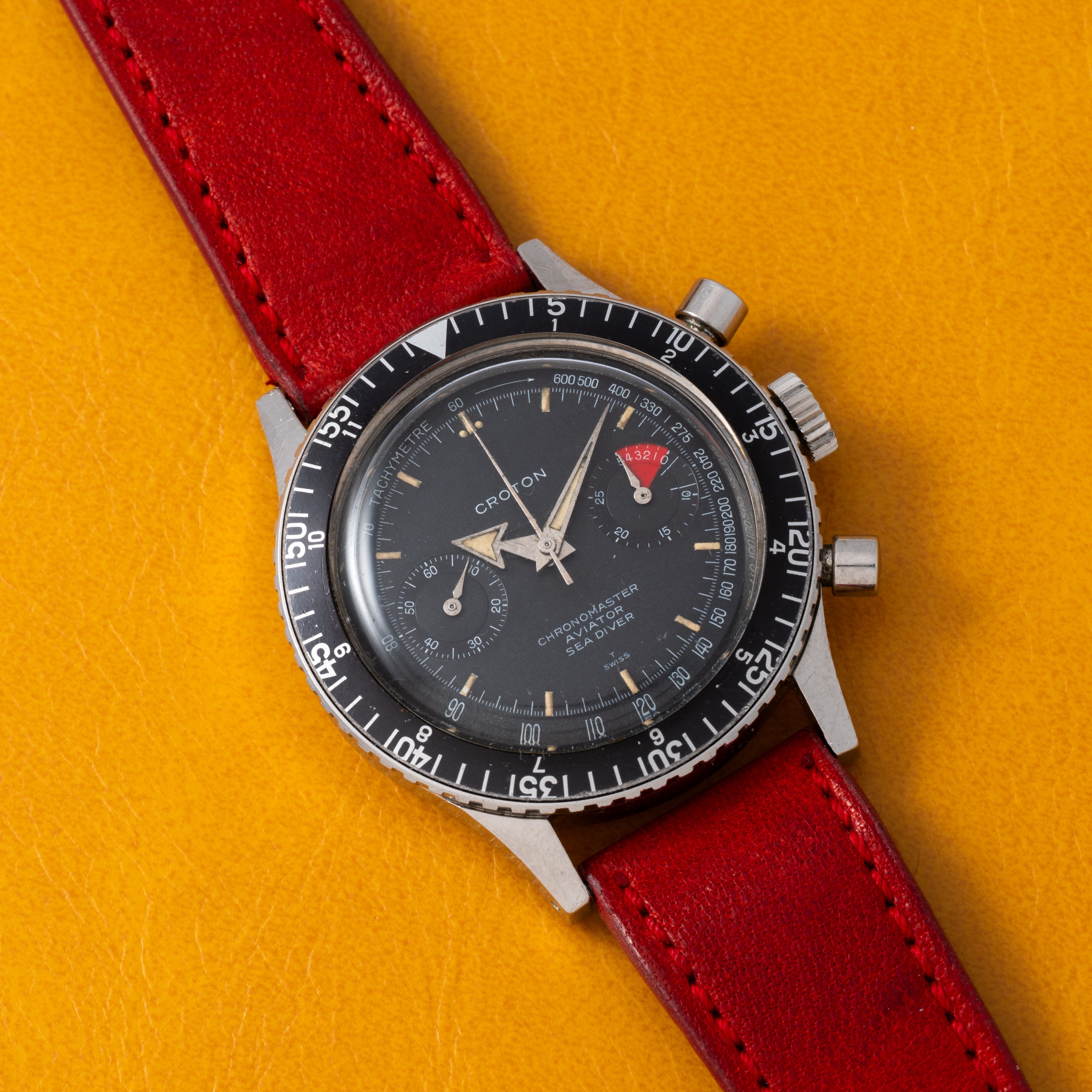 ニ*ウ様 Aqua Chrono Sepia 1994年 Croton Chronomaster Aviator Sea Diver – Analog:Shift