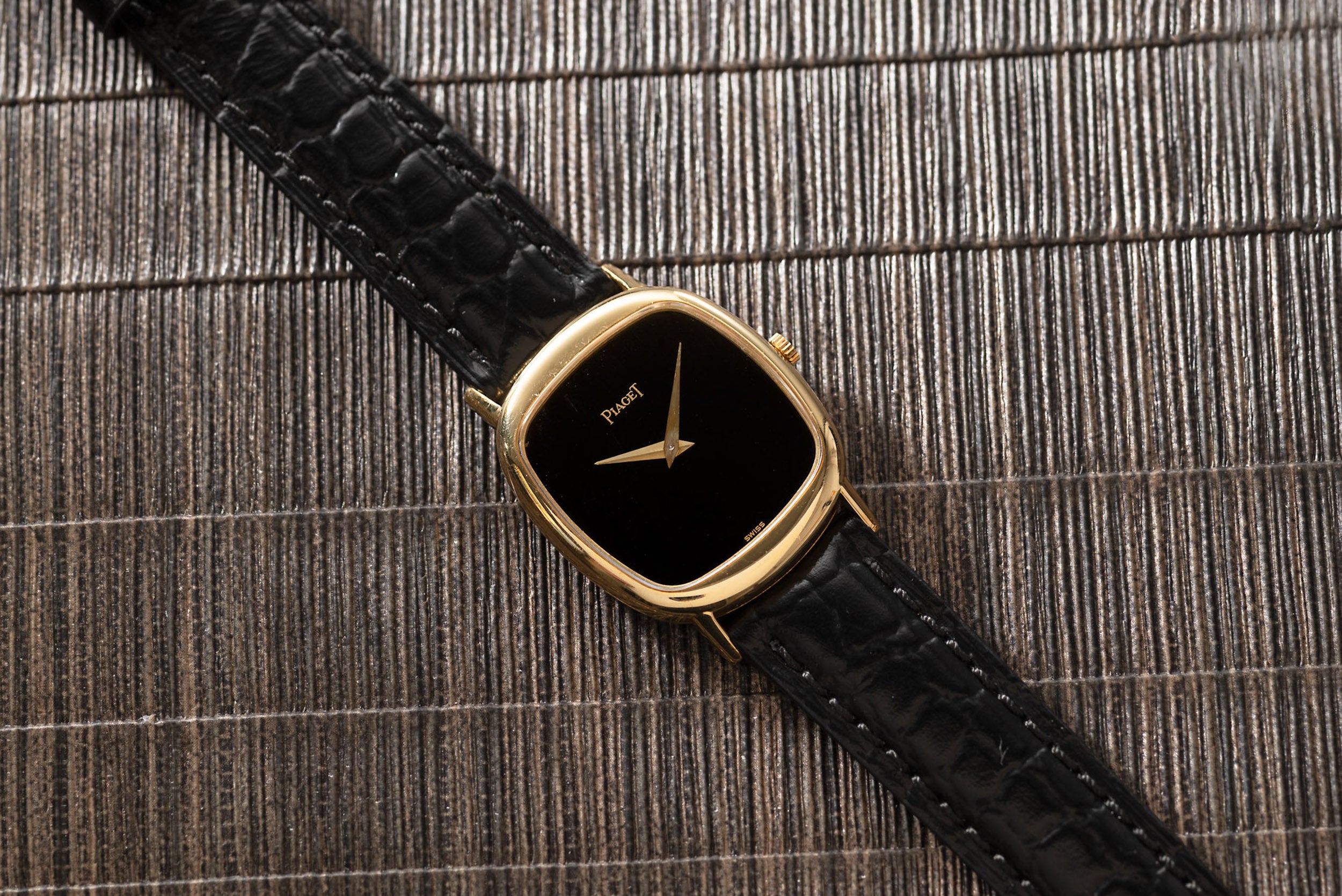 Piaget 'Onyx' Ellipse Dress Watch Analog:Shift Piaget 'Onyx' Ellipse Dress Watch Analog:Shift