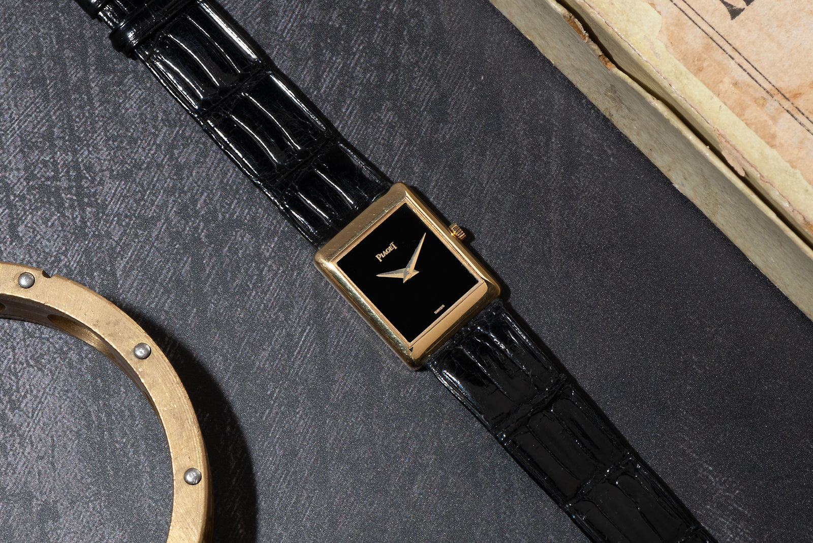 Piaget 'Onyx' Rectangular Dress Watch