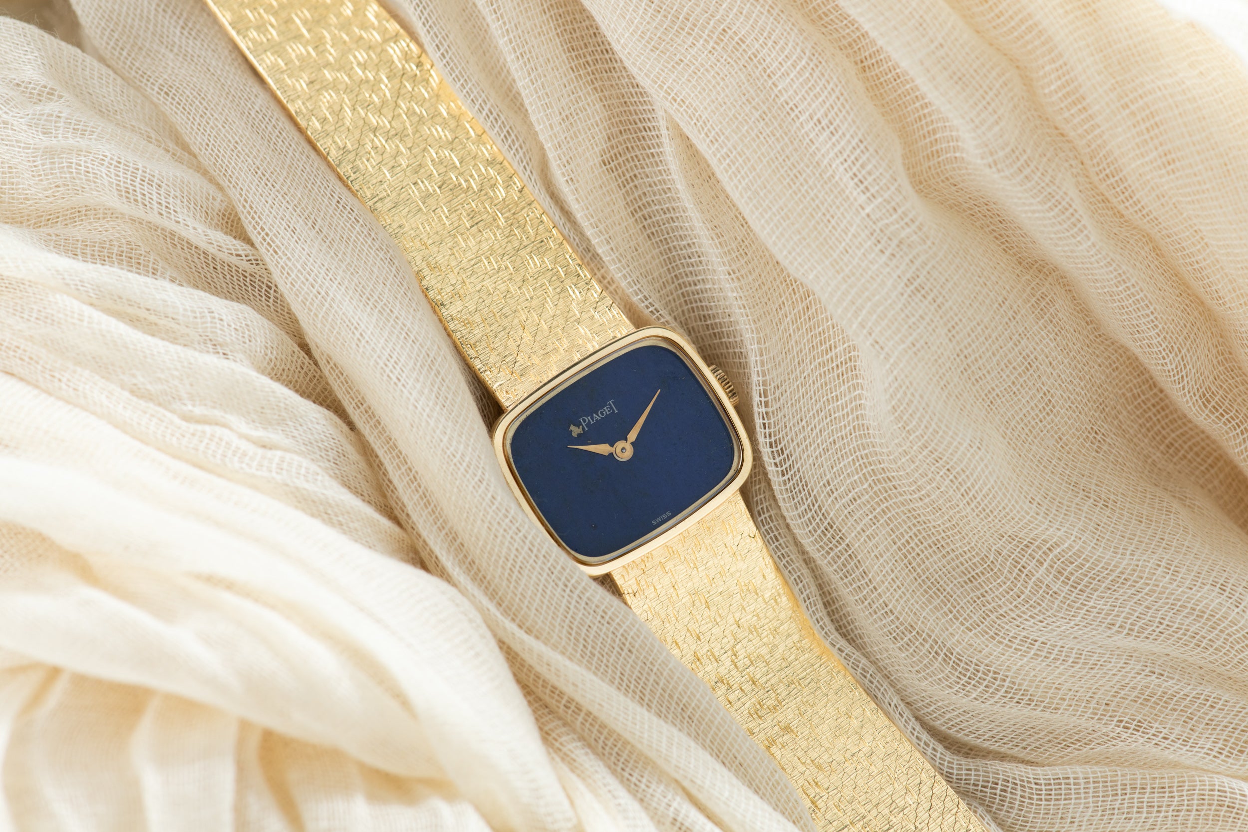 Piaget 'Lapis Lazuli' Yellow Gold Dress Watch