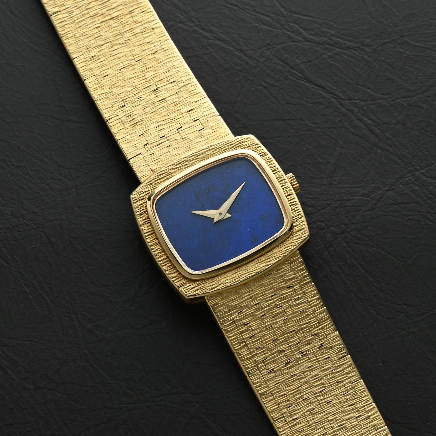 Piaget 'Lapis Lazuli' Yellow Gold Dress Watch Analog:Shift Piaget 'Lapis Lazuli' Yellow Gold Dress Watch Analog:Shift