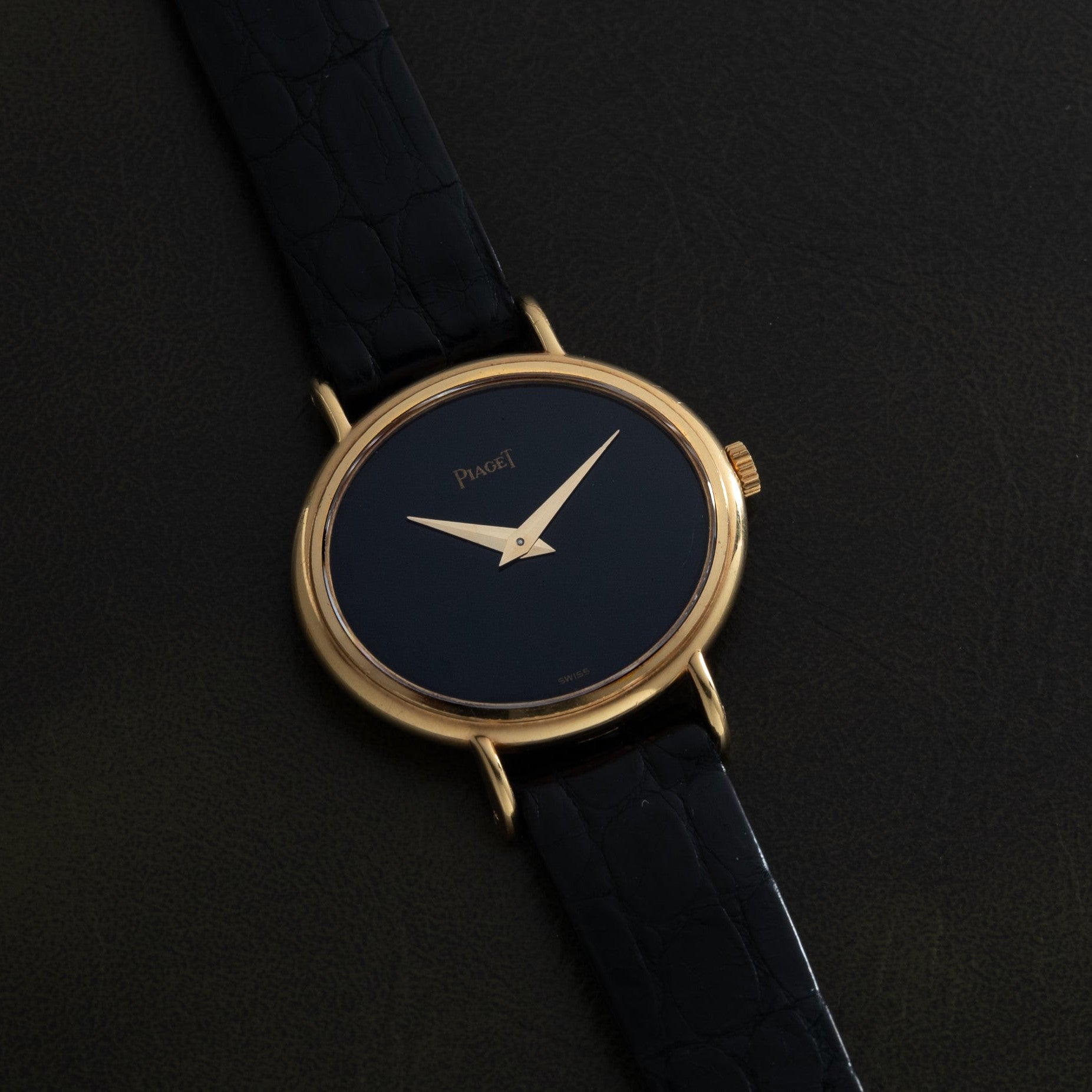 Piaget 'Onyx' Oval Dress Watch Analog:Shift Piaget 'Onyx' Oval Dress Watch Analog:Shift