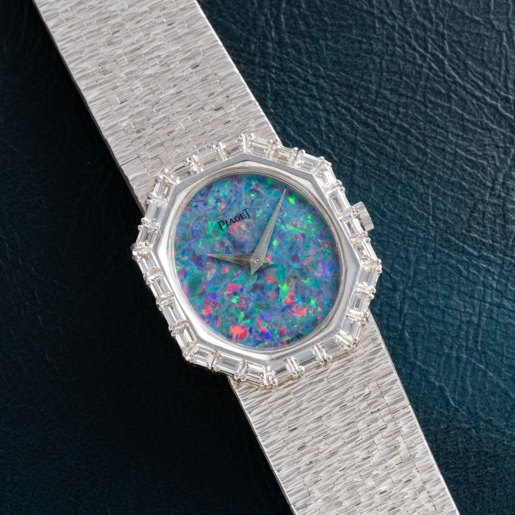 Piaget 'Opal' White Gold Dress Watch Analog:Shift Piaget 'Opal' White Gold Dress Watch Analog:Shift