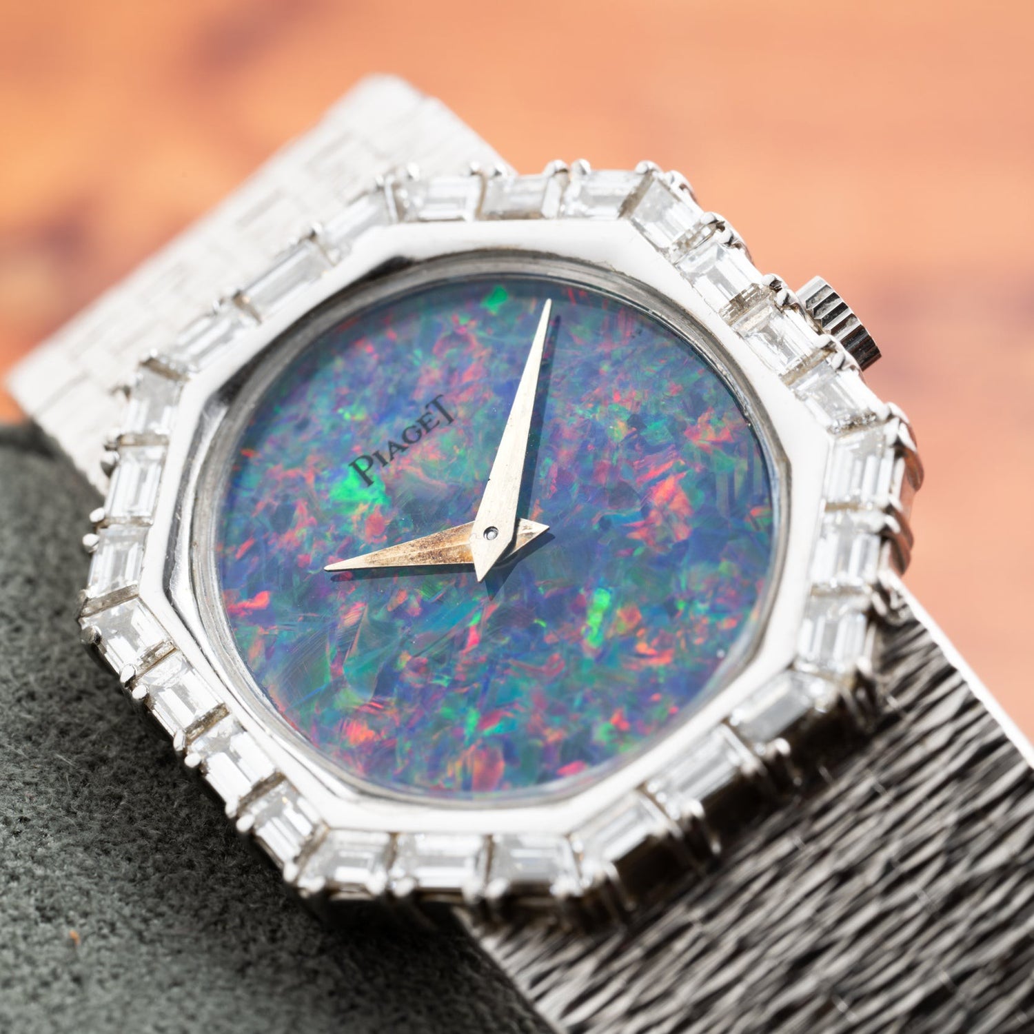 Piaget 'Opal' White Gold Dress Watch Analog:Shift Piaget 'Opal' White Gold Dress Watch Analog:Shift