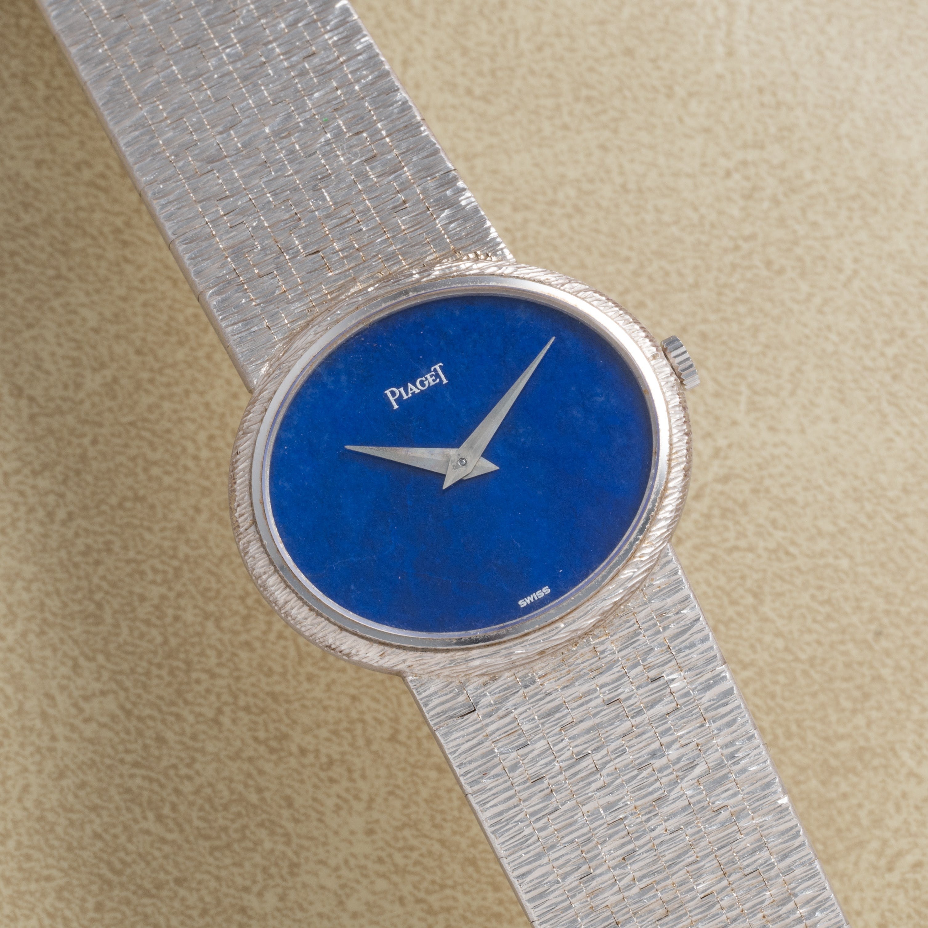 Piaget White Gold 'Lapis Lazuli' Dress Watch Analog:Shift Piaget White Gold 'Lapis Lazuli' Dress Watch Analog:Shift