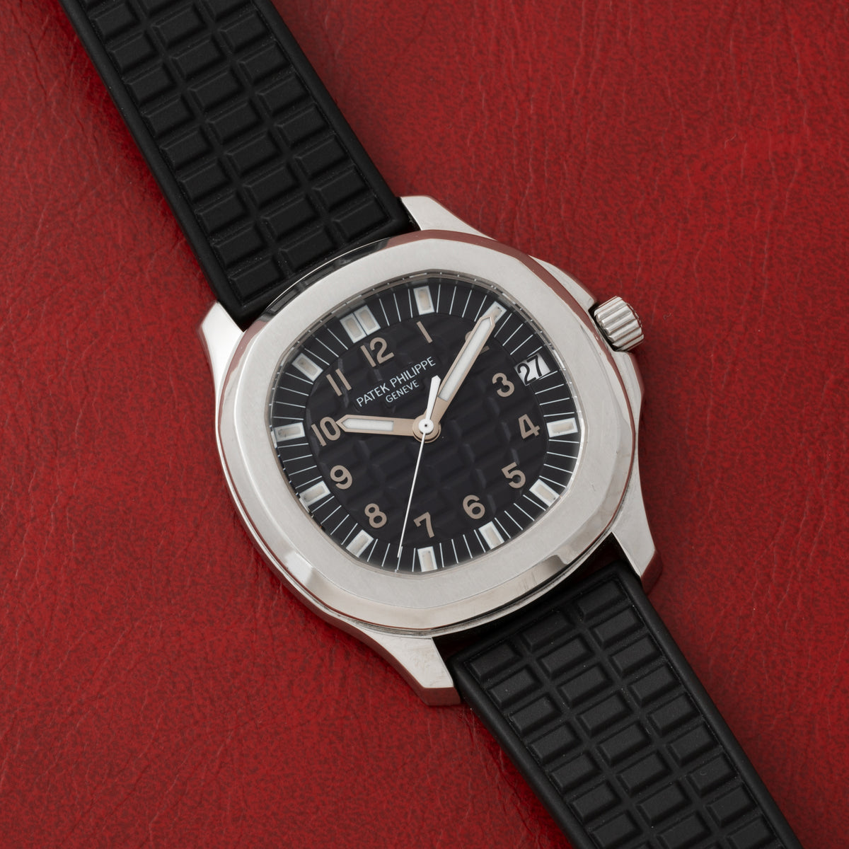 Cinturino Originale Patek Philippe Aquanaut In Gomma Nera, Vintage Anni 2000, Larghezza 19.4mm, Autentico OEM Svizzero - Foto 4