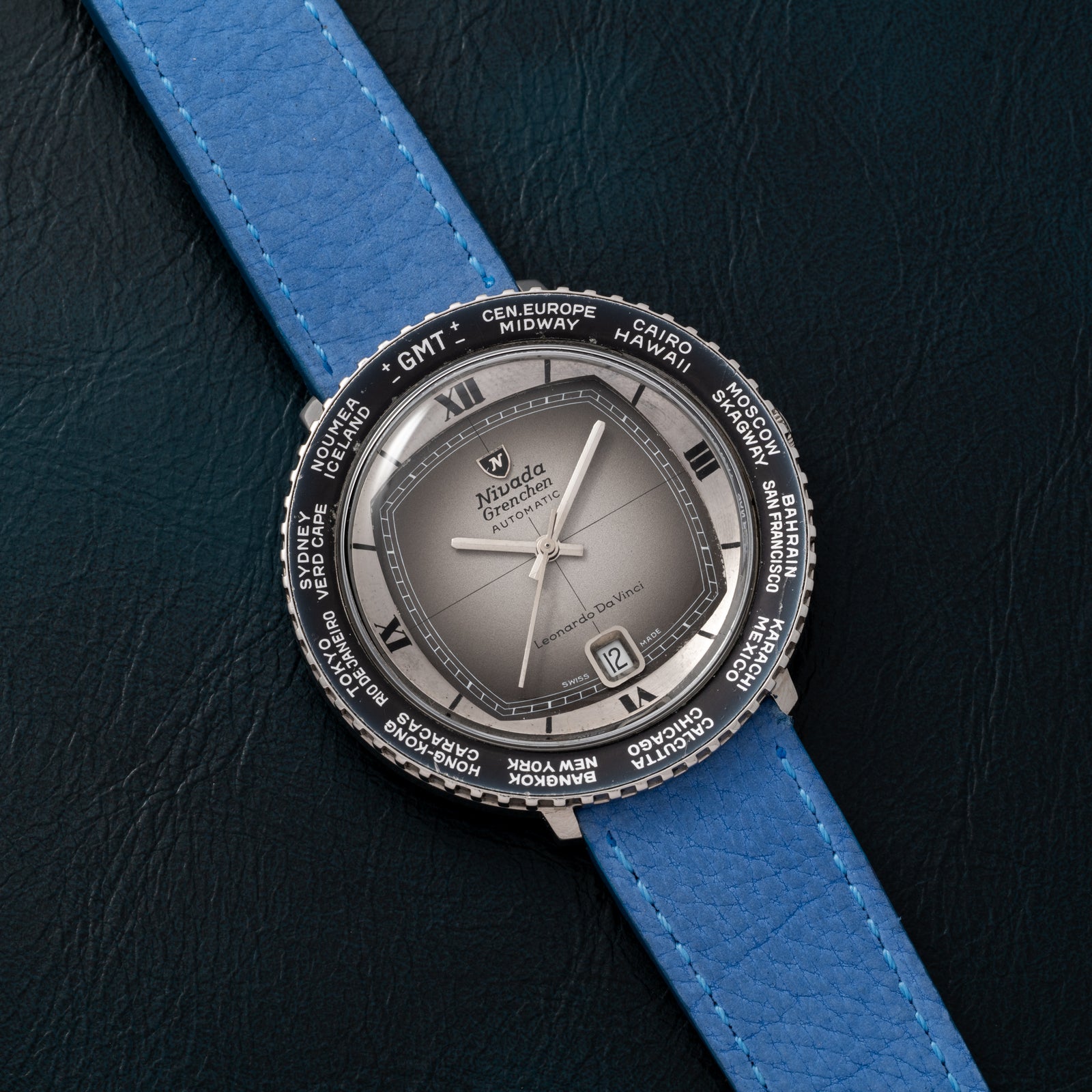 Nivada Grenchen Leonardo Da Vinci Worldtime GMT