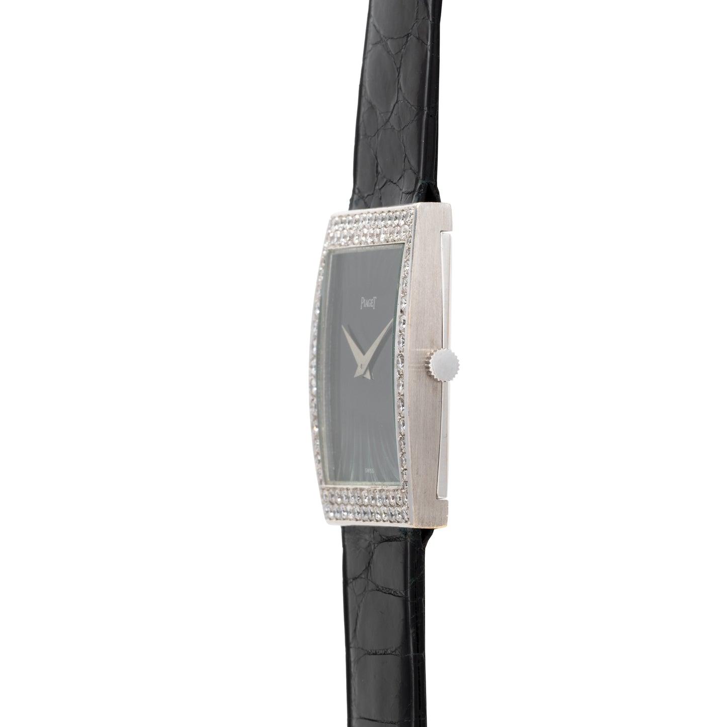 Piaget Black Lacquer Diamonds Dress Watch