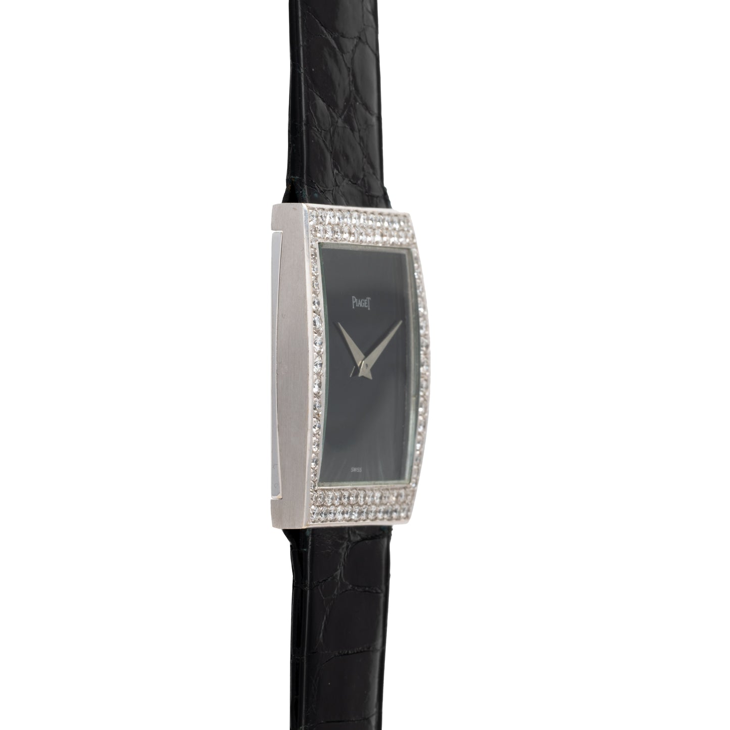 Piaget Black Lacquer Diamonds Dress Watch