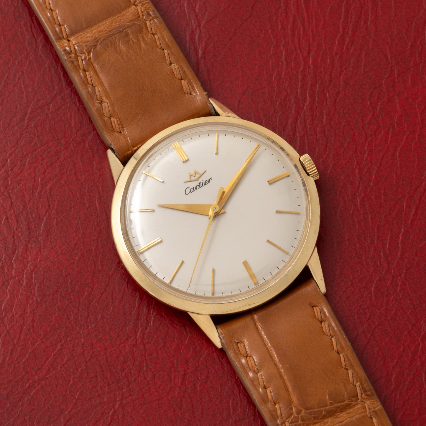Cartier For Movado Yellow Gold Dress Watch