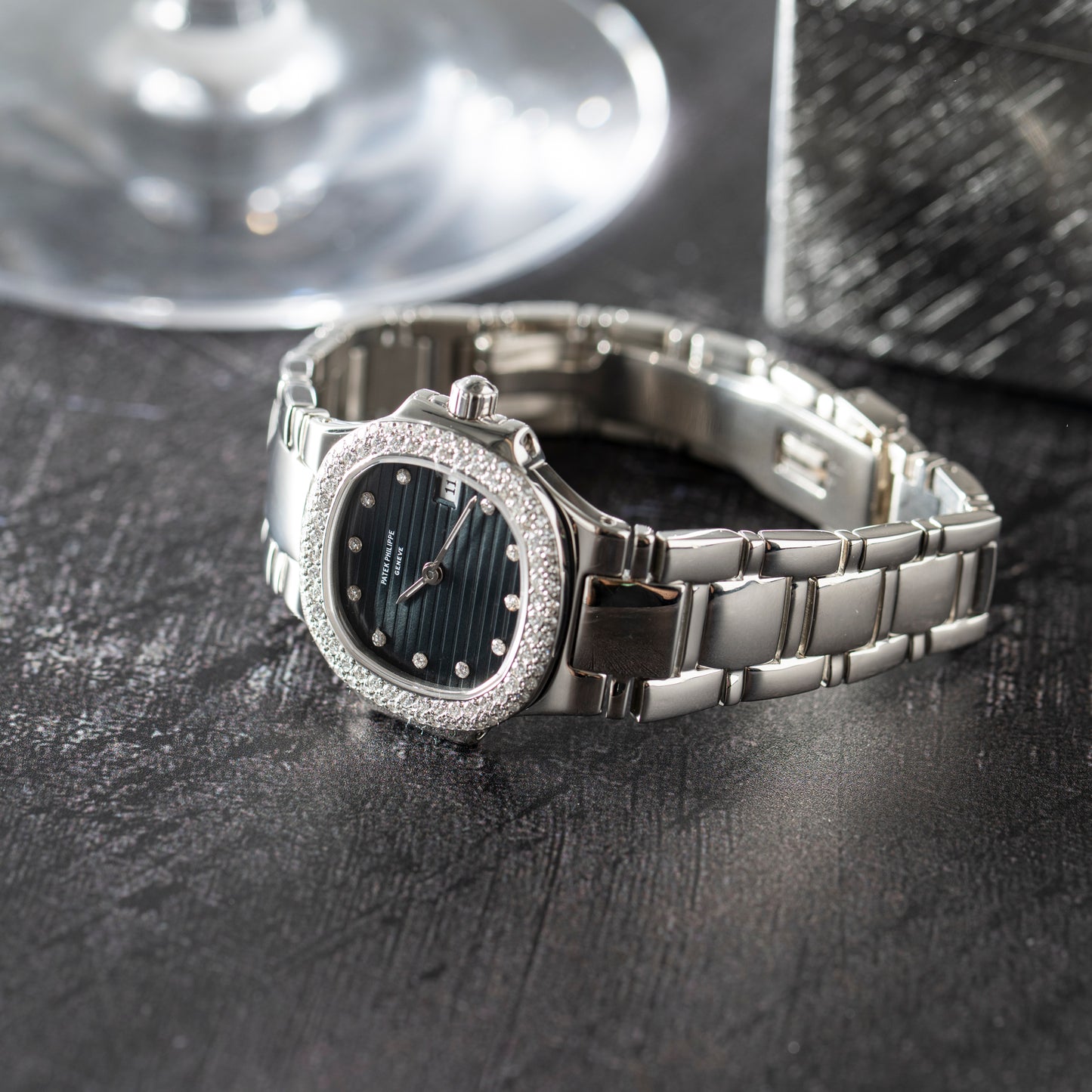 Patek Philippe Ladies Nautilus Platinum Diamond