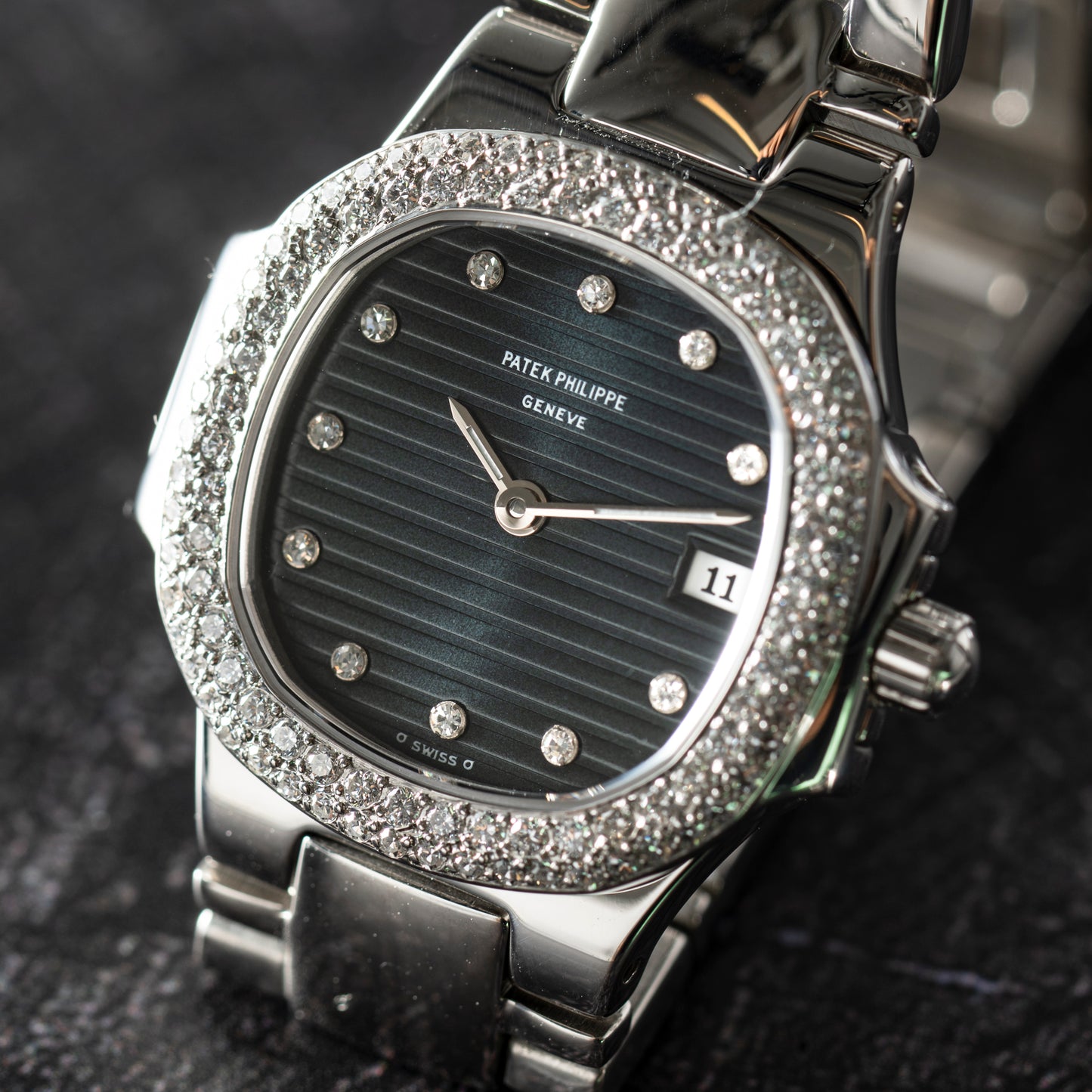 Patek Philippe Ladies Nautilus Platinum Diamond