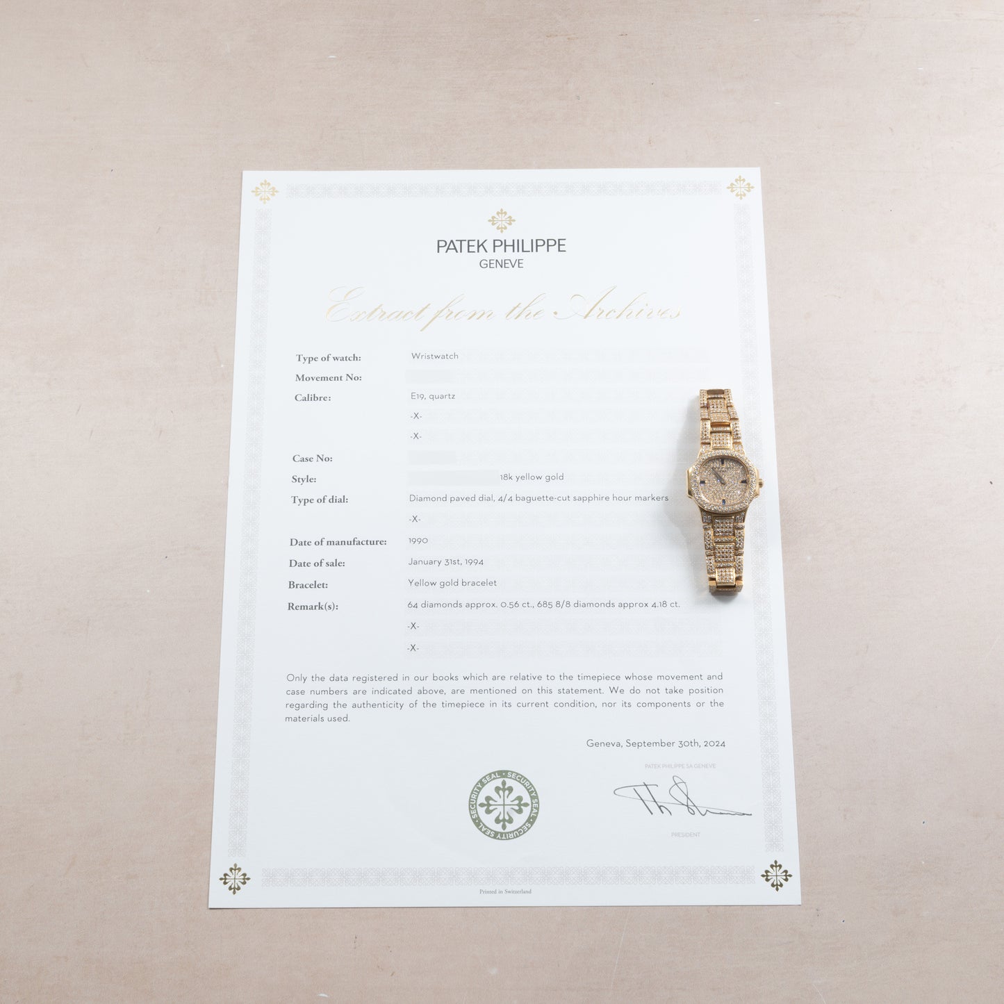 Patek Philippe Nautilus Ladies Diamonds and Sapphires