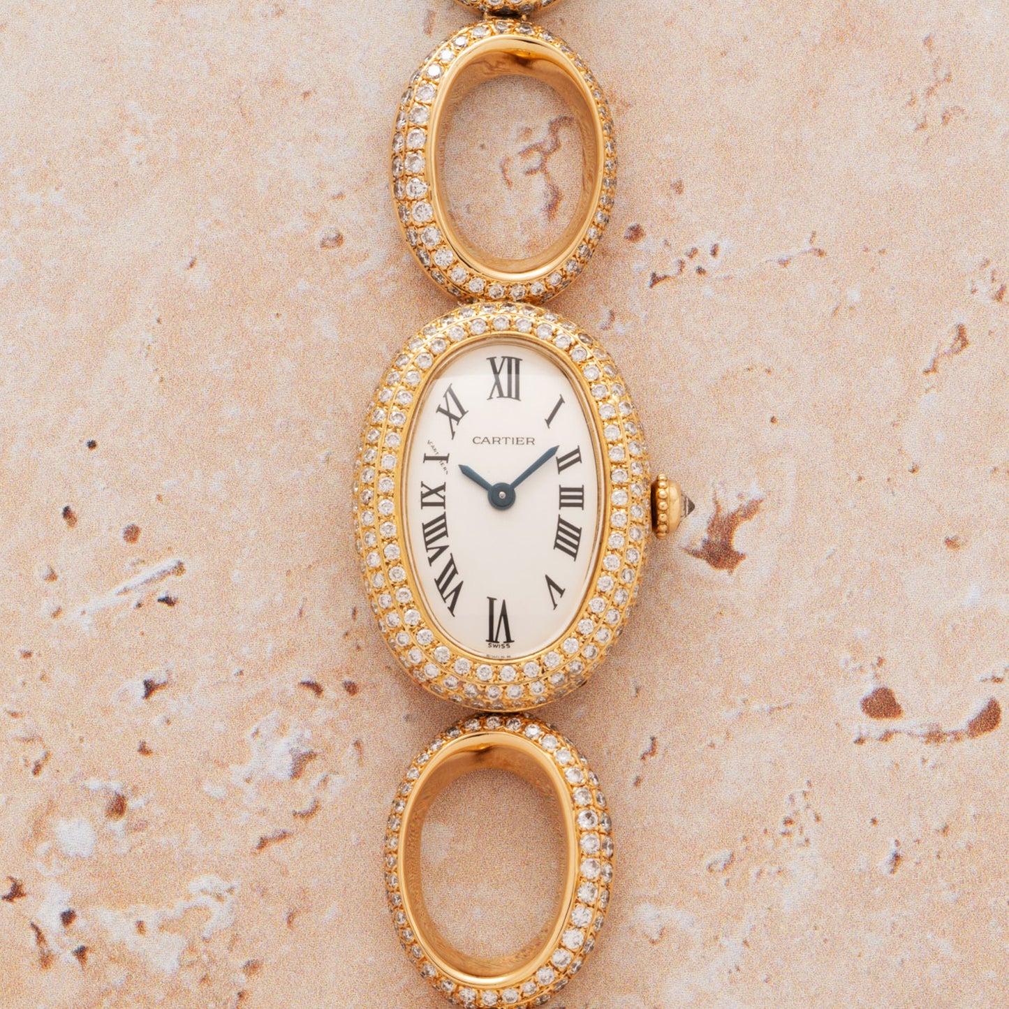 Cartier Baignoire 'Oval Bracelet' Diamonds