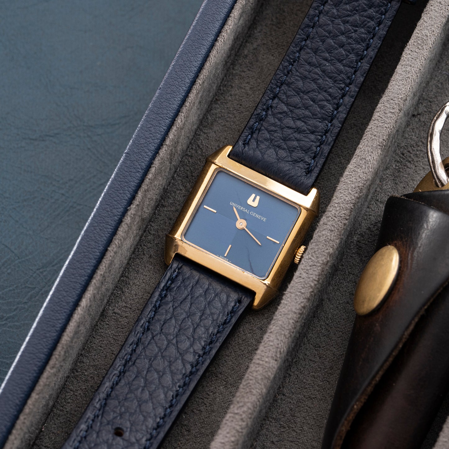 Universal Genève 'Blue Checker' Dress Watch