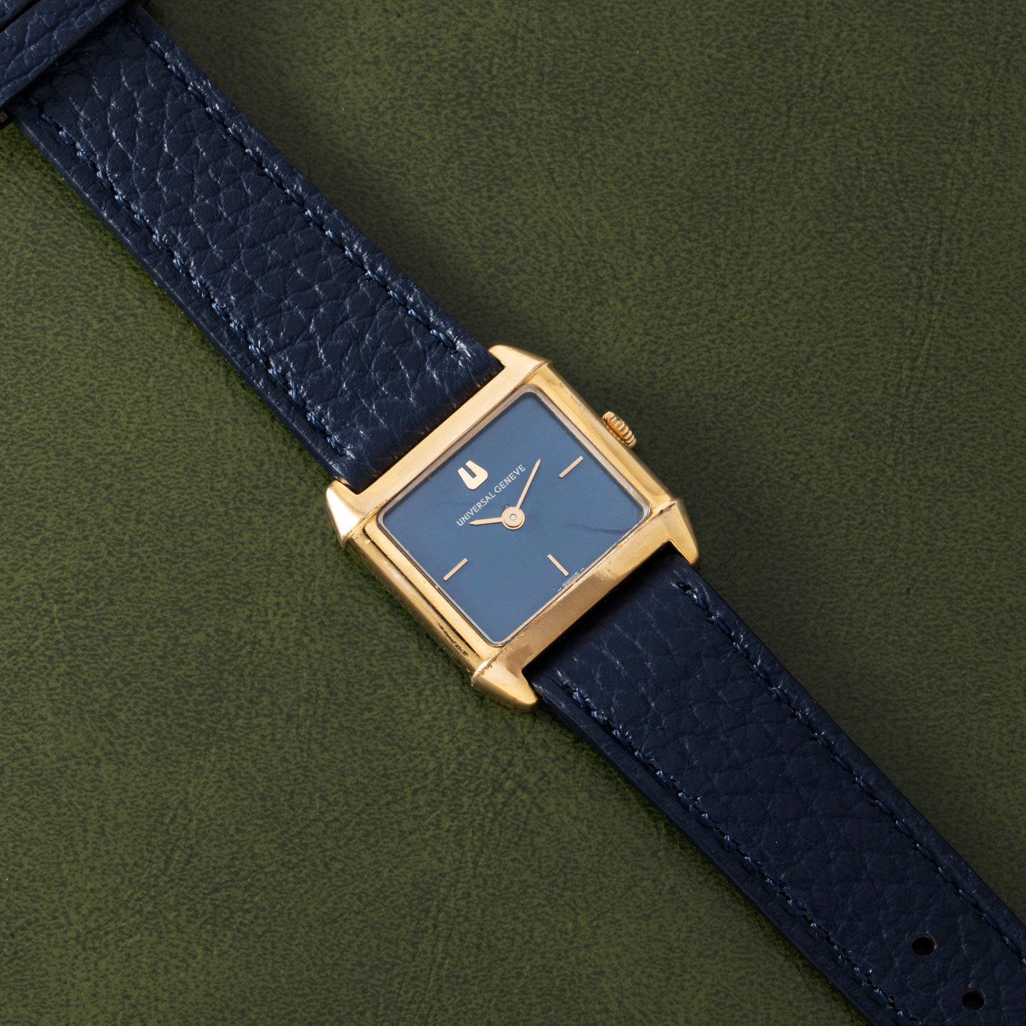 Universal Genève 'Blue Checker' Dress Watch