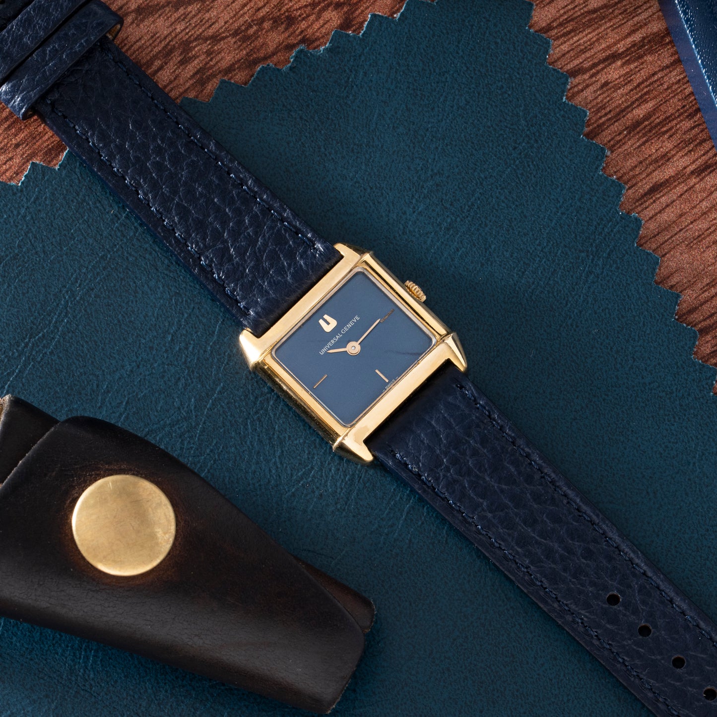 Universal Genève 'Blue Checker' Dress Watch